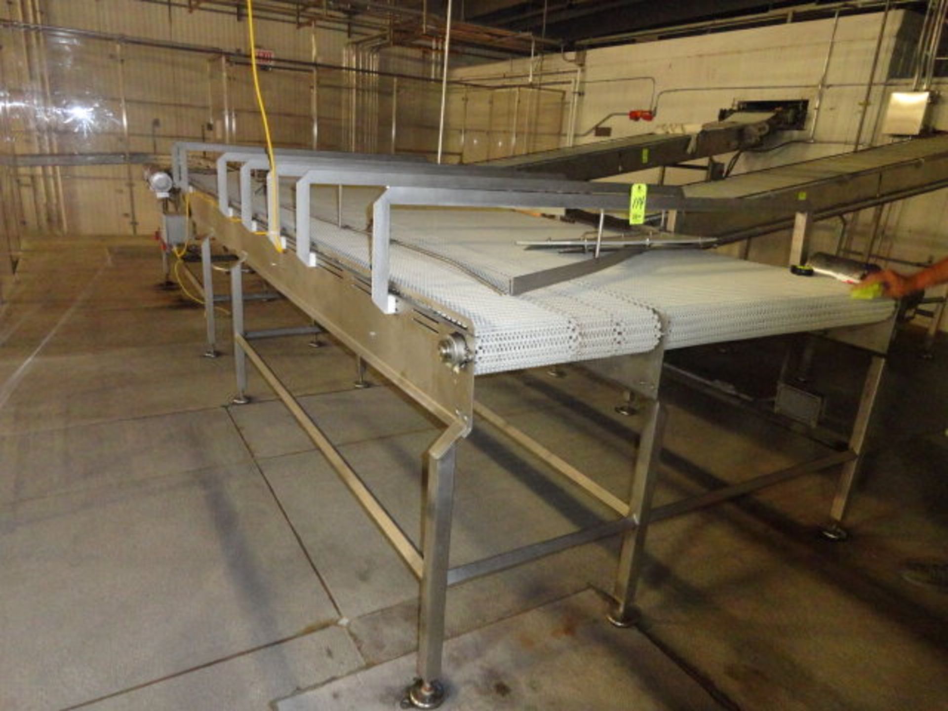 Accumulation & Single Lane Conveyor System, 6' w x 20' L, main belt 48" x 16' ; (2) x 6" & 1 x 12"