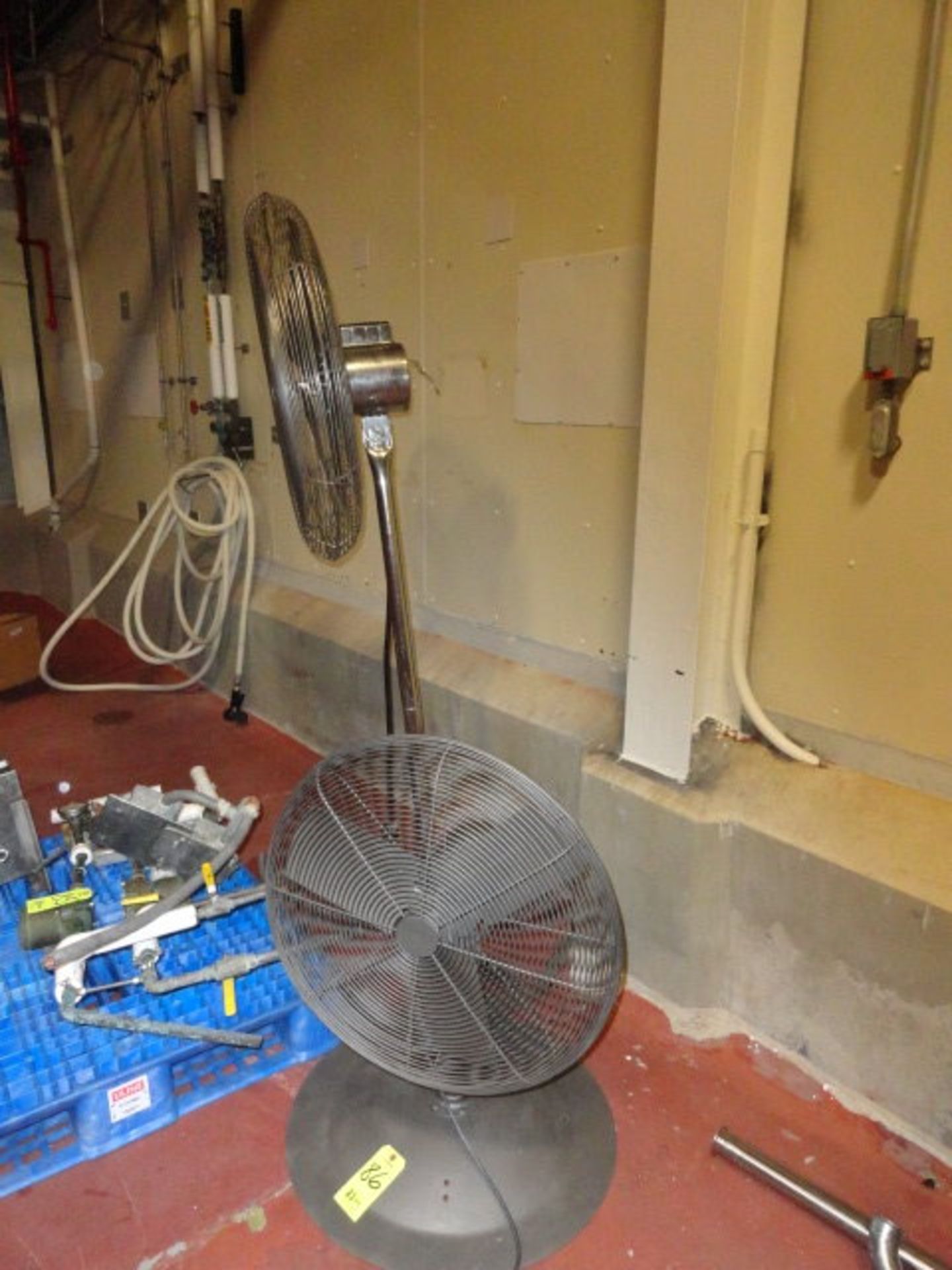 (3) Shop Fans, (2) stainless steel & (1) short steel shop fans, ($60.00 Required Loading Fee- - Image 2 of 3