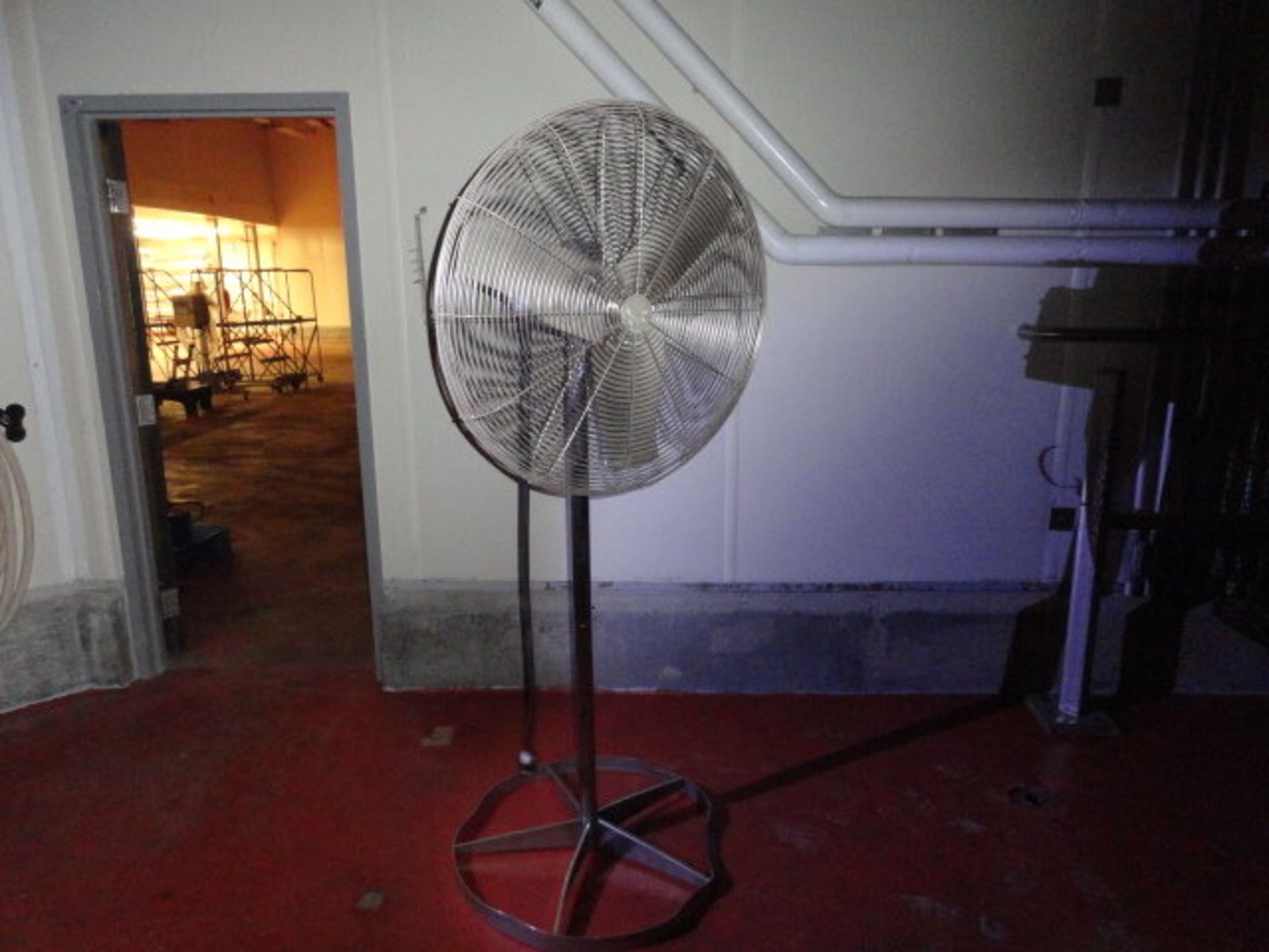 (3) Shop Fans, (2) stainless steel & (1) short steel shop fans, ($60.00 Required Loading Fee- - Image 3 of 3