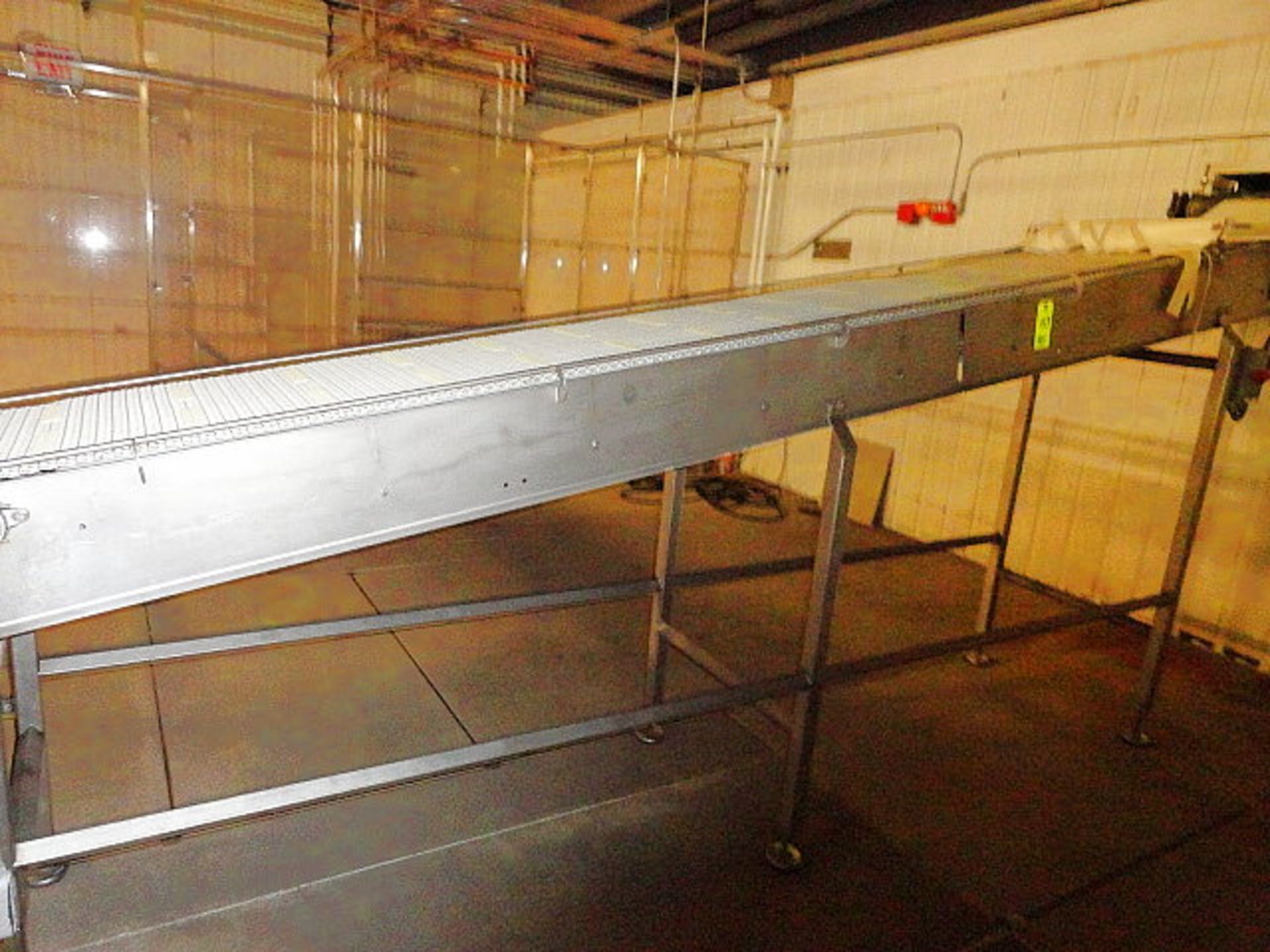 Power Food Equip Mdl. 2005 - H- FR-TFD Stainless Steel Decline Conveyor Freezer Discharge, 24" x 15"