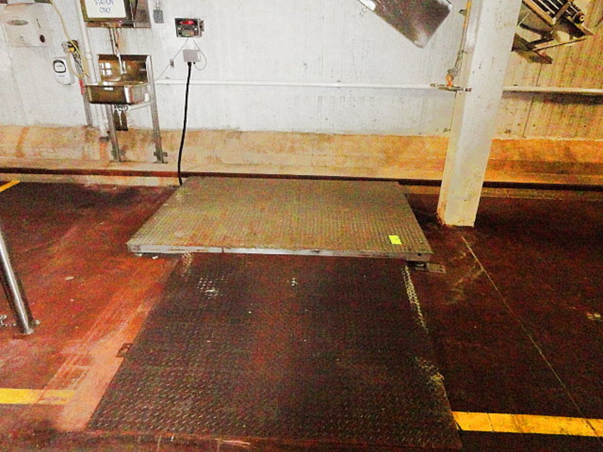 Floor Scale, stainless steel deck, 5' x 7', mild steel ramp, digital indicator, ($120.00 Required