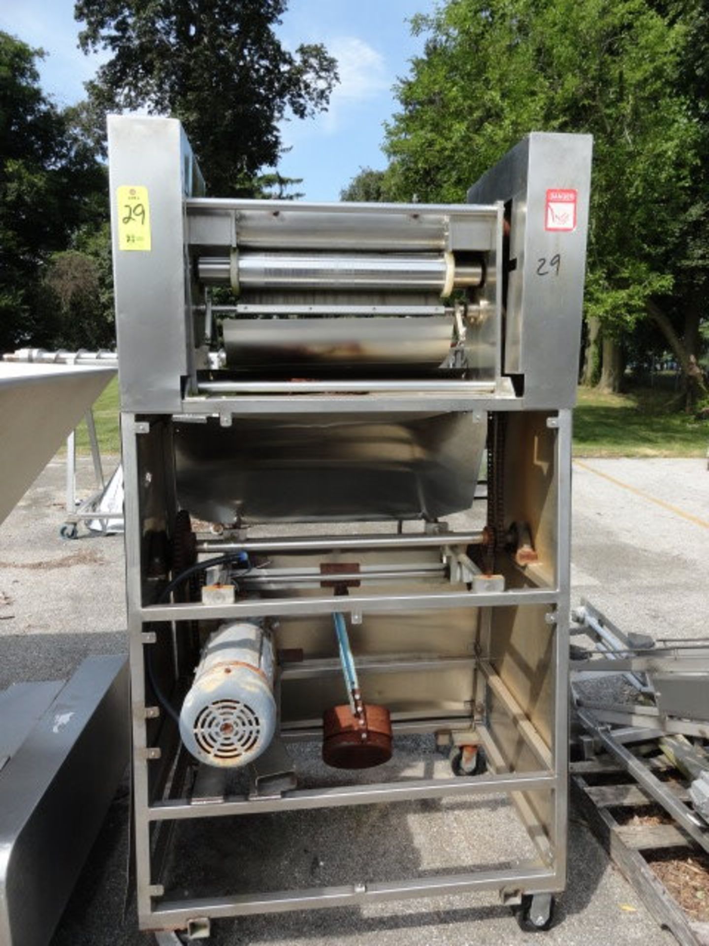Stainless Steel Sheeting Section, 21" rollers, incomplete parts only, ($150.00 Required Loading Fee-