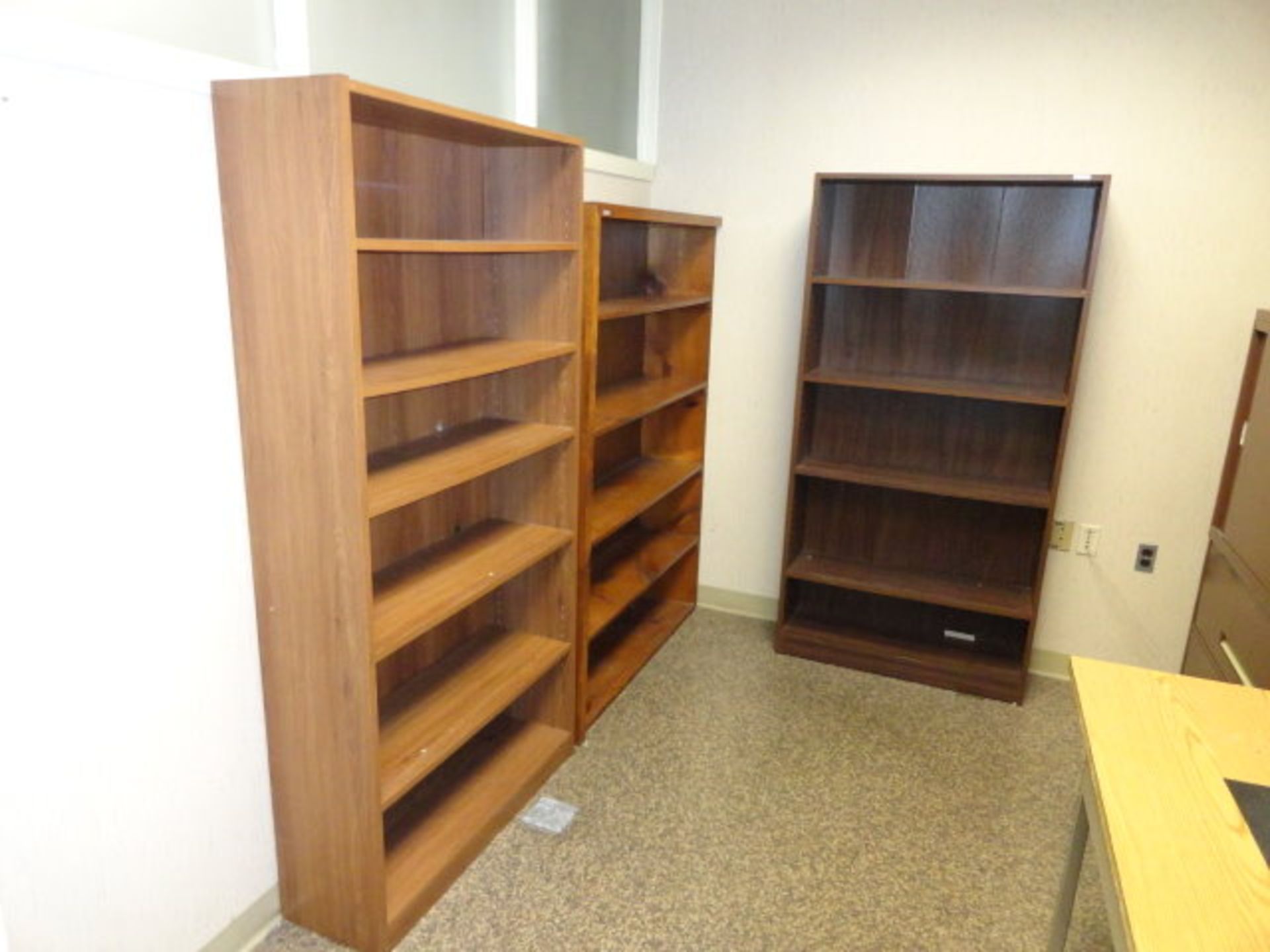 Office Furniture: 8' Table, Chair, (3 ) Bookcases, (1) File Cabinet, (1) Drafters Lamp, ($240.00 - Image 2 of 2