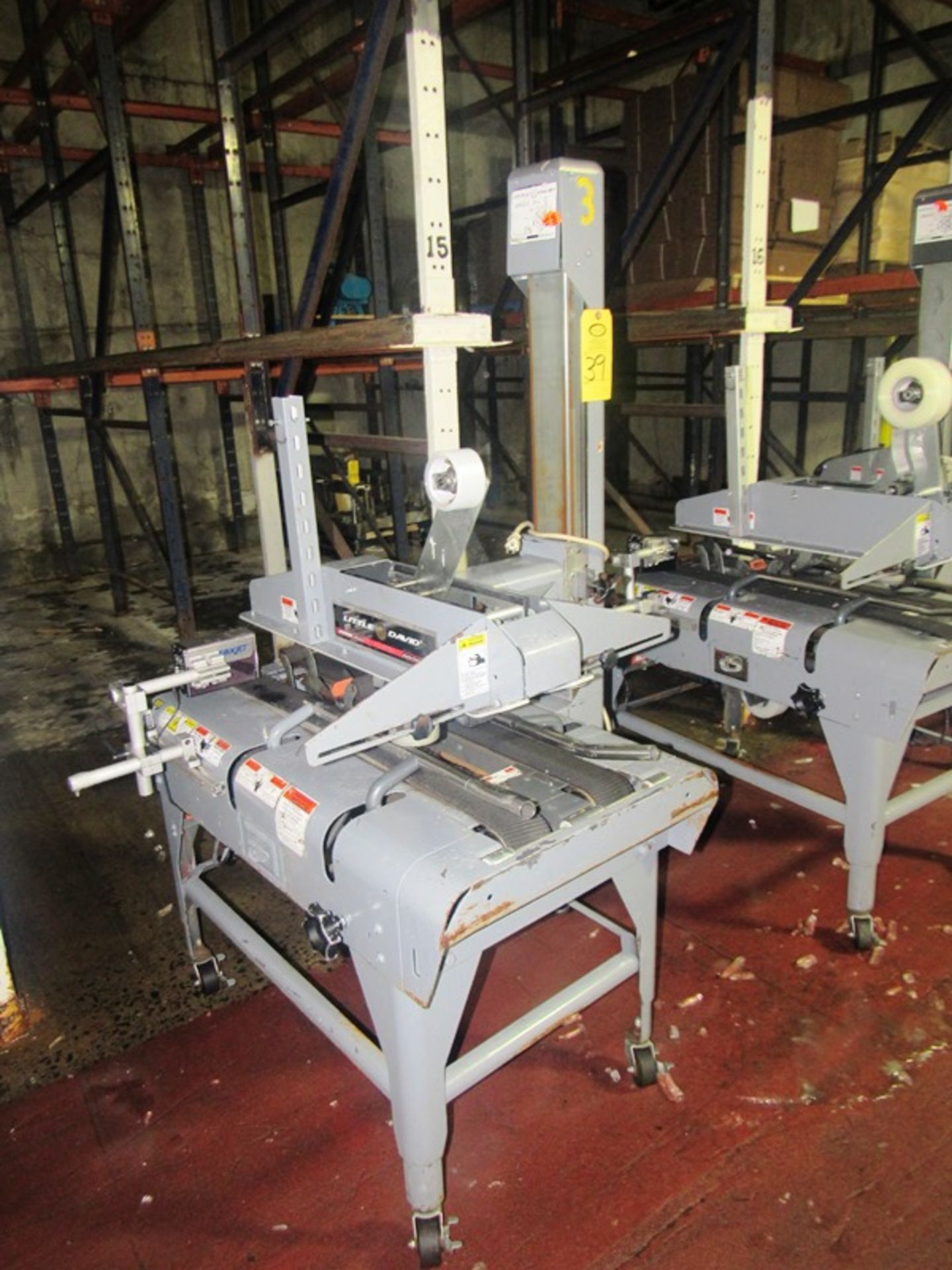 Little David Mdl. LDU/2 Carton Sealer, top & bottom tape heads, Fox Jet Ink Jet Printers