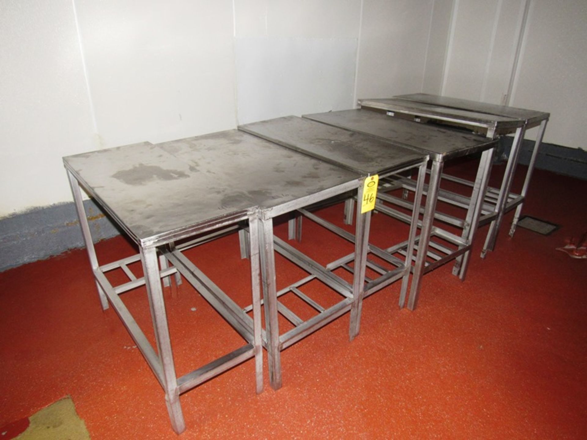 Stainless Steel Tables, (4) 16" W X 40" L, (2) 18" W X 40" L