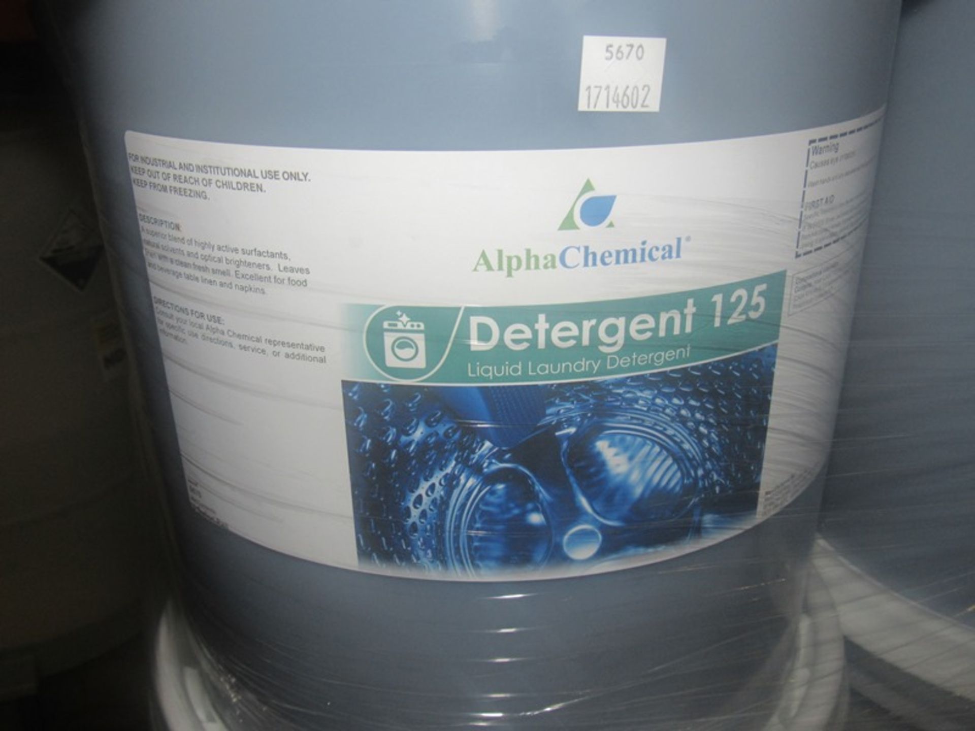 Pallet of (5) Gallon Buckets, Detergent Bleach Additive, Anti Microbial Solution - Image 2 of 3