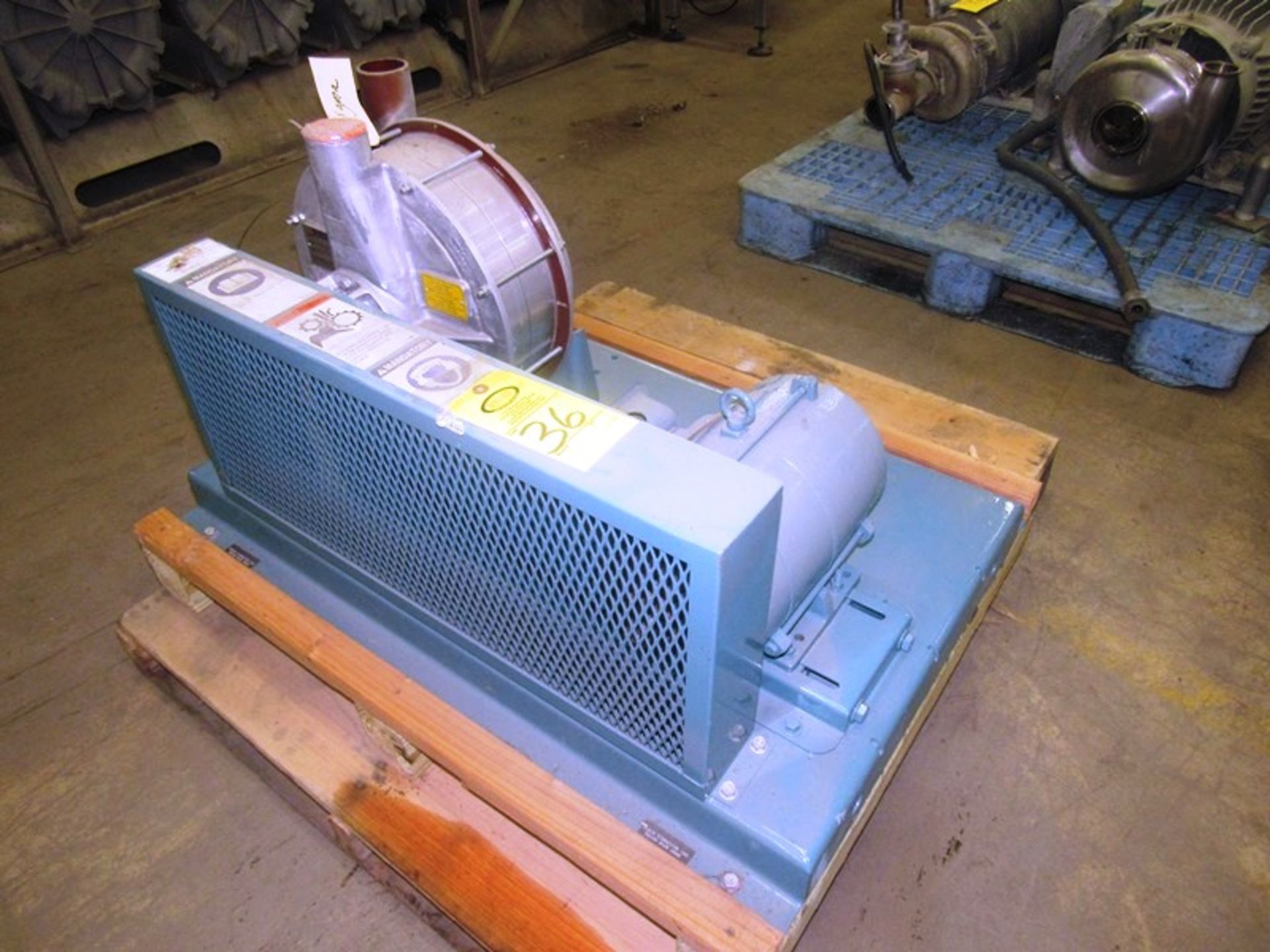 Gardner-Denver Mdl. 263-ABGI Blower on 5 h.p., 230/460 volt motor - Image 2 of 2