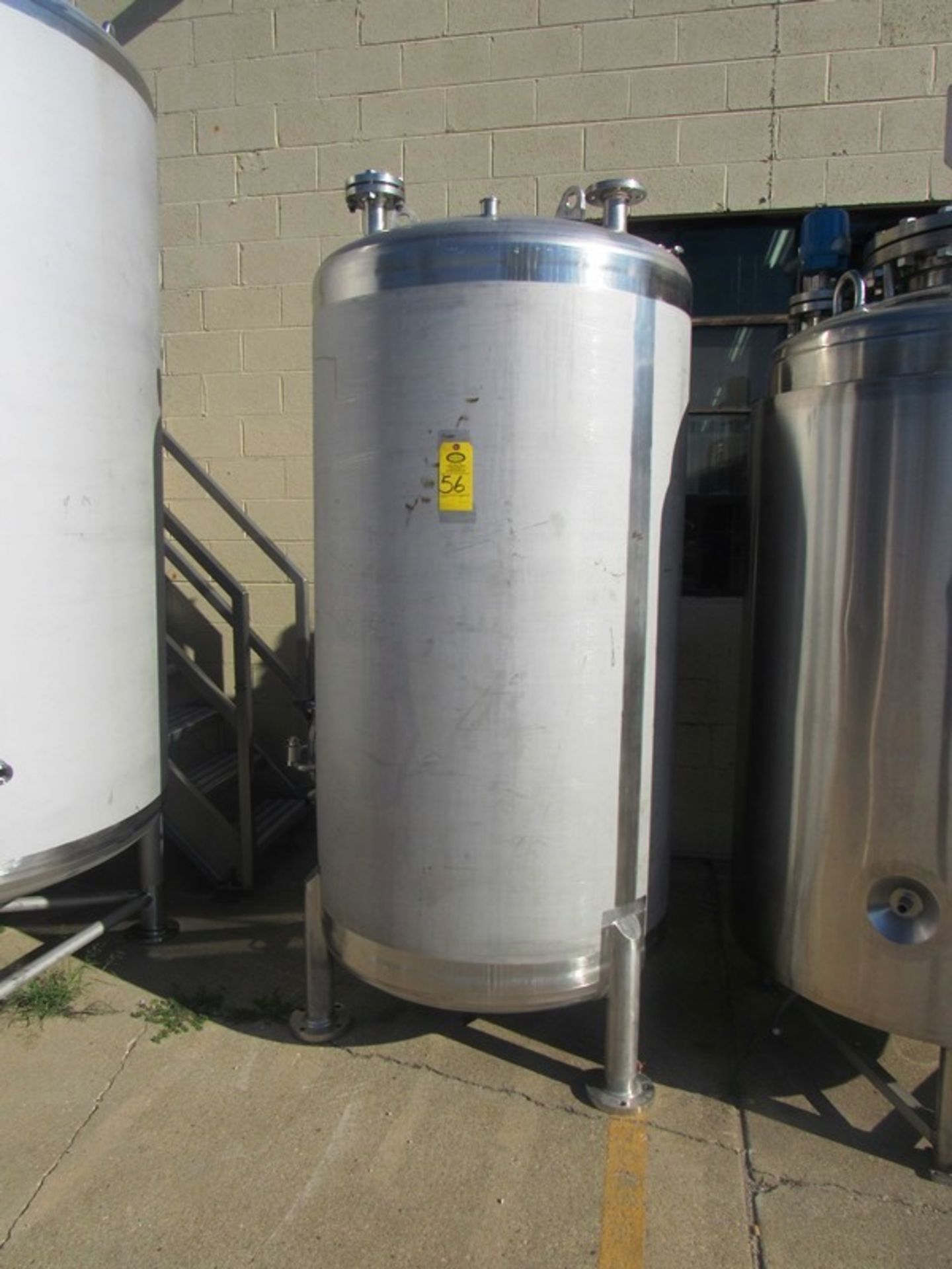 Lee Industries Mdl. 450DBT Stainless Steel Single Wall Tank, 450 gallon capacity, approximate 4'
