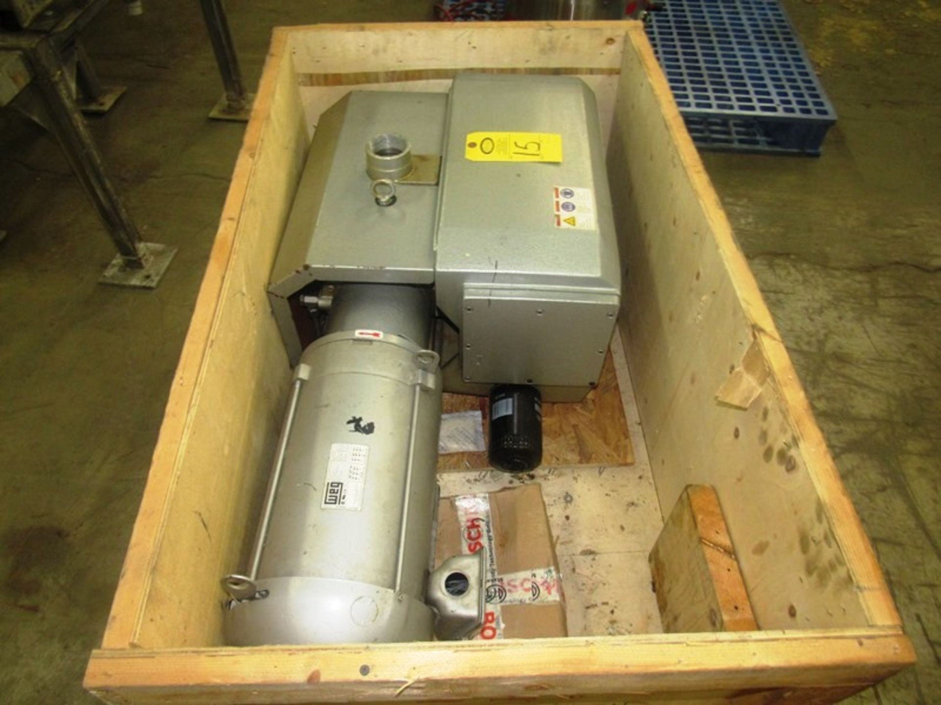 Airtech Mdl. L230-01 Vacuum Pump on 7.5 h.p., 230/460 volt motor - Image 2 of 2