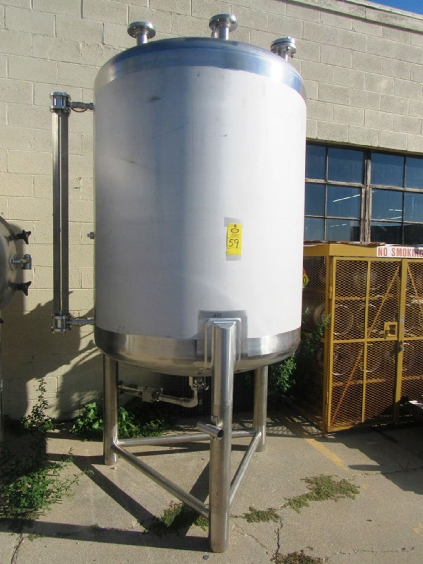 Lee Industries Model 550DBT Stainless Steel Single Wall Tank, 550 gallon capacity, 4’ dia. X 5’