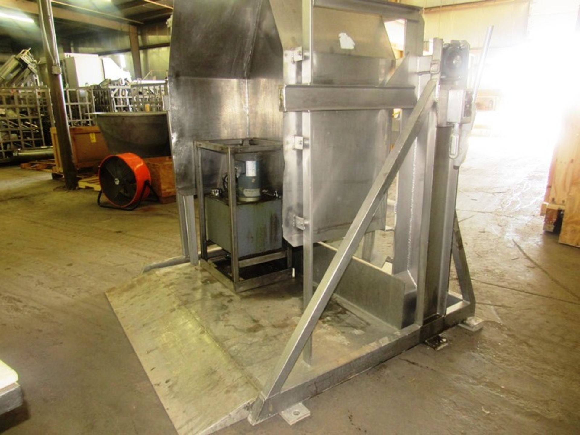 MTC Mdl. LET Stainless Steel Vat Dumper, 60" W X 48" D carriage, dual lift & pivot cylinders @ - Image 2 of 6