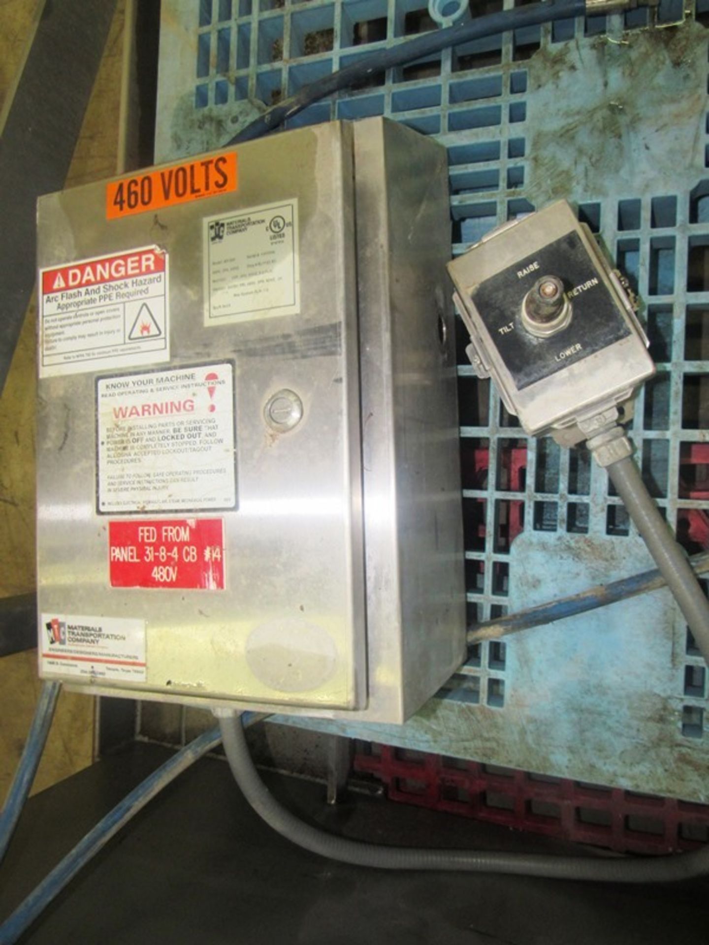 MTC Mdl. EP-800 Stainless Steel Vat Elevator/Tilter, Ser. #1317054, 800 Lb. capacity, 47" W X 8' L - Image 5 of 11
