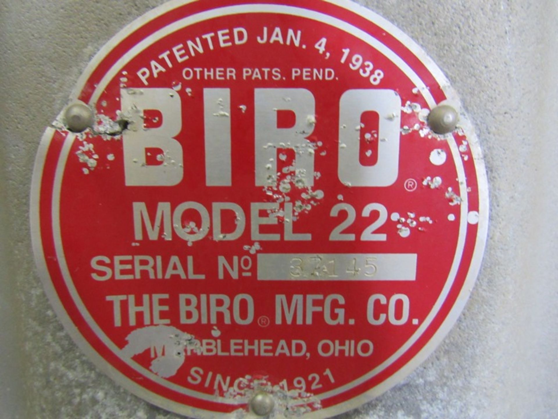 Biro Mdl. 22 Commercial Meat Saw, Ser. #87145 - Image 5 of 5