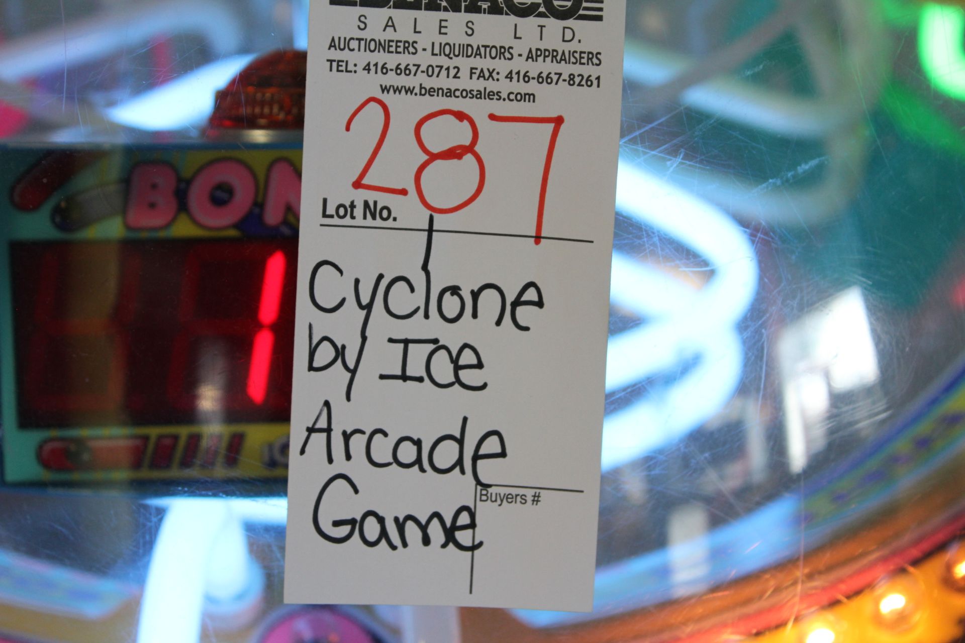 1X, CYCLONE (BY ICE) ARCADE GAME - Image 4 of 4