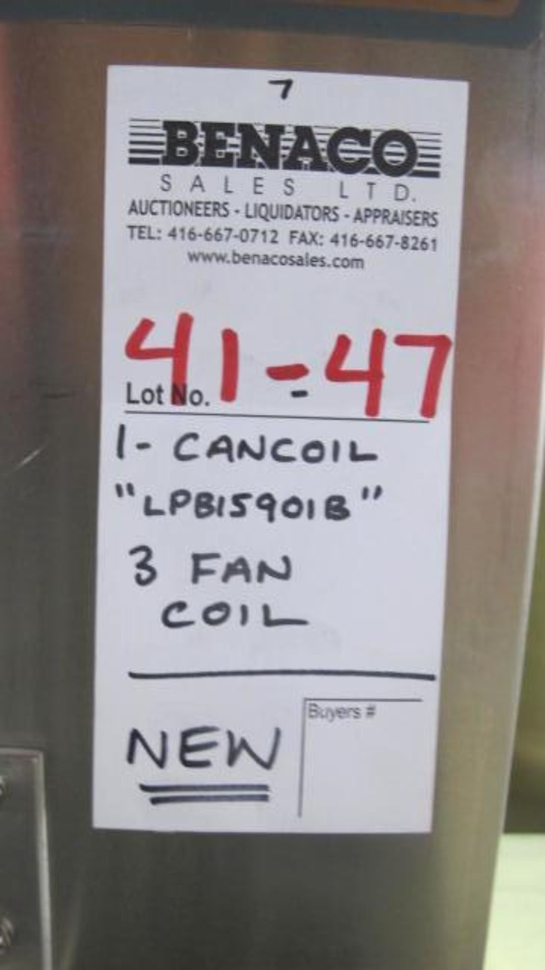1X, NEW CANCOIL LPB15901B, 3 FAN COIL - Image 5 of 6