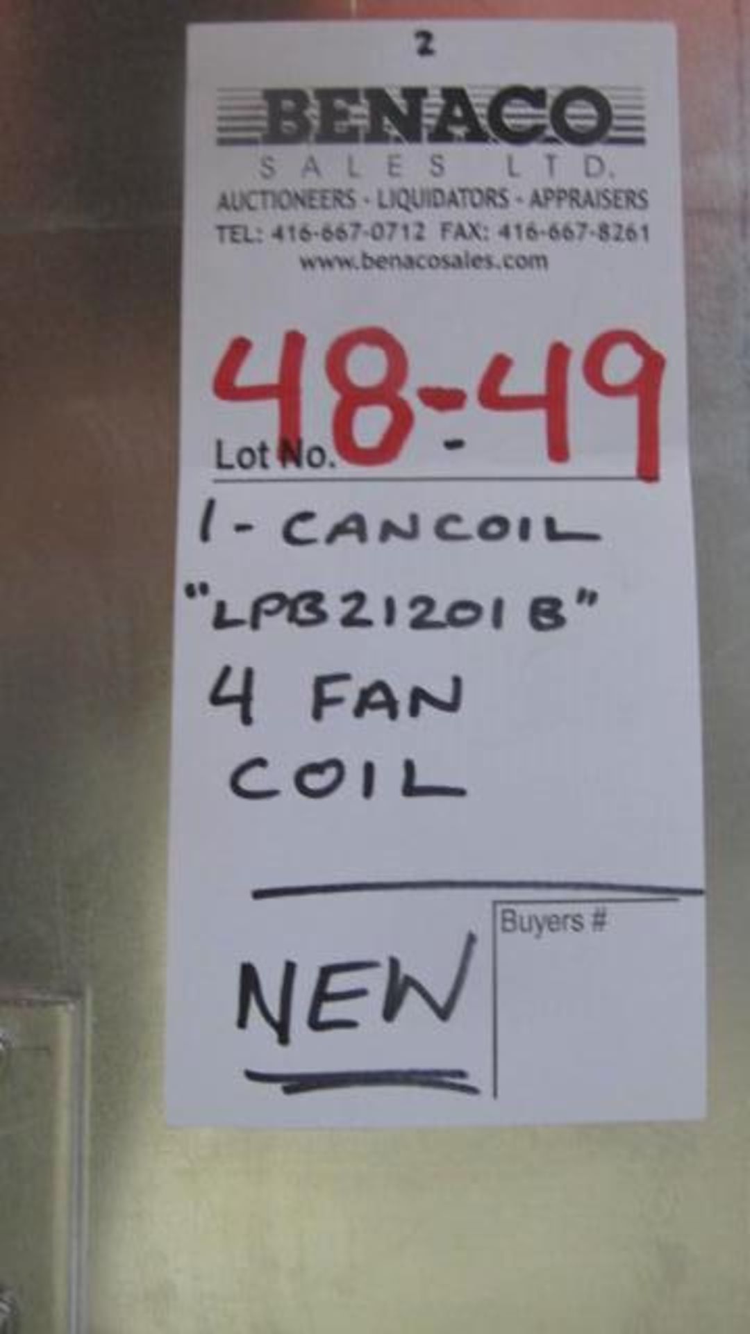 1X, NEW CANCOIL LPB21201B, 4 FAN COIL - Image 5 of 5