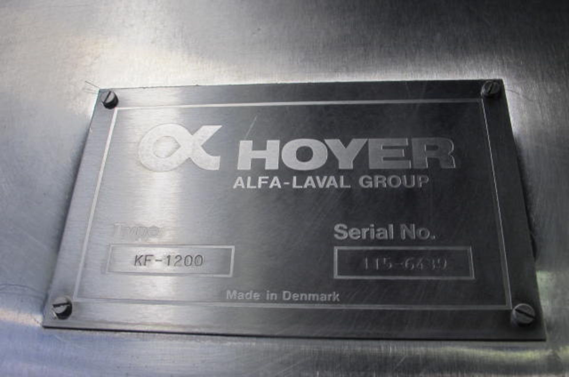 1X, HOYER KF-1200, CONTINUOUS ICE CREAM FREEZER - Image 7 of 8