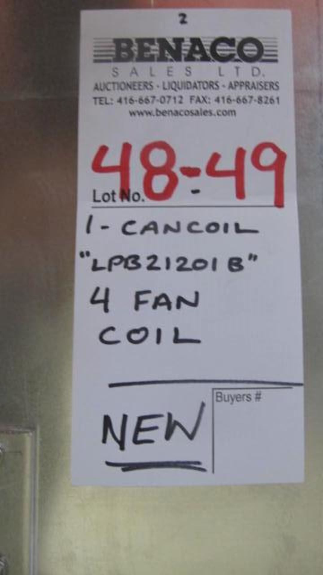 1X, NEW CANCOIL LPB21201B, 4 FAN COIL - Image 9 of 9