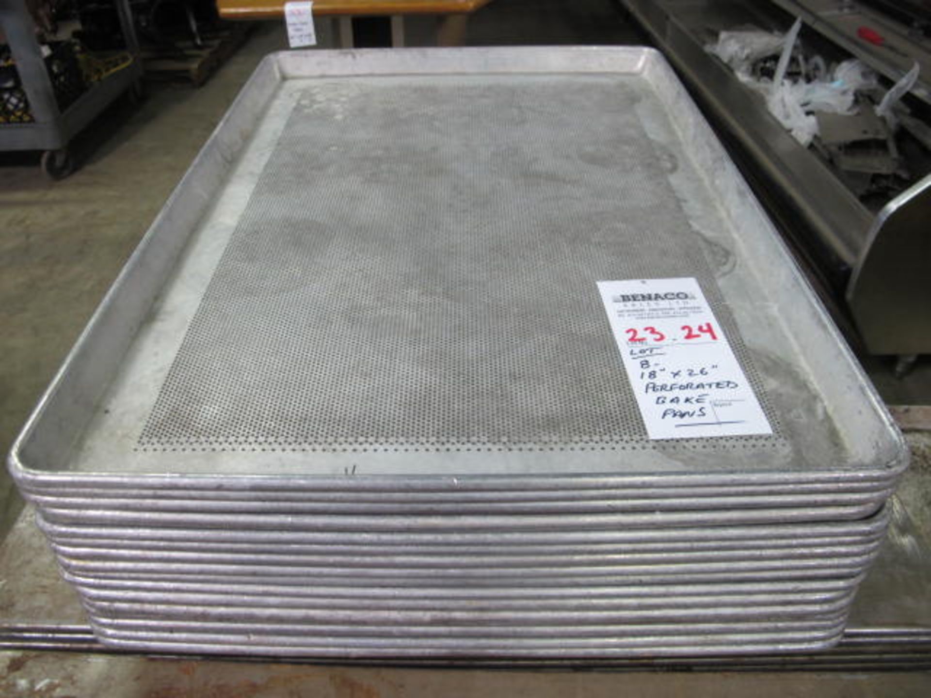 LOT, 8X, 18" x 26" PERFORATED BAKE PANS - Image 3 of 4