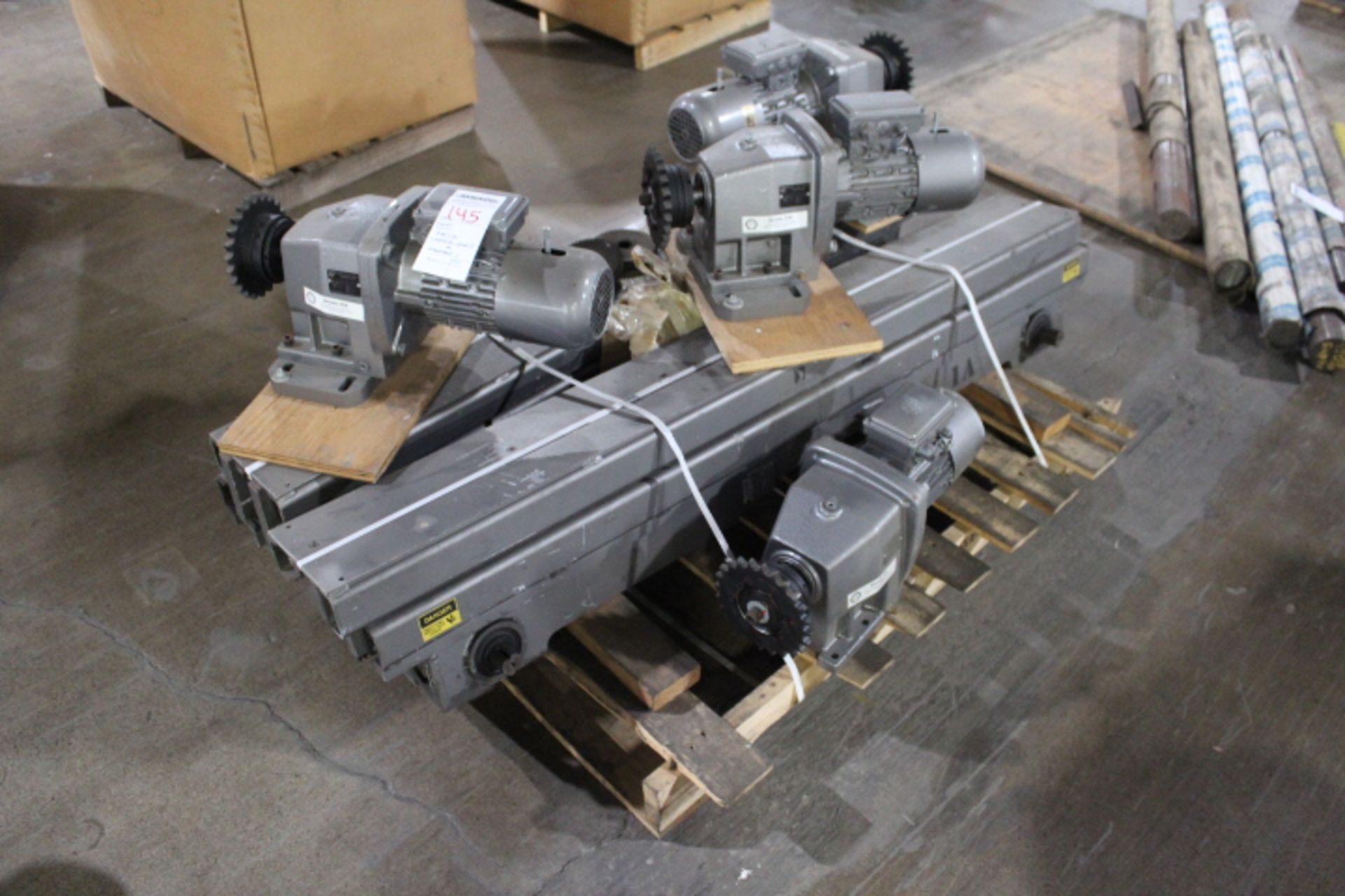 LOT, SKID OS CARRIAGES & MOTORS