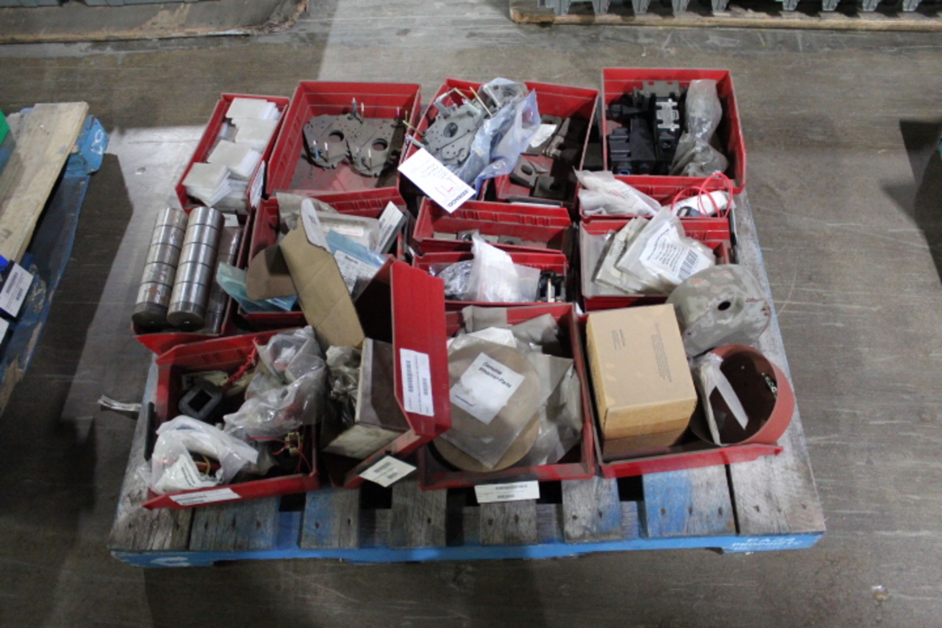 LOT, SKID OF RELAYS, PARTS ETC