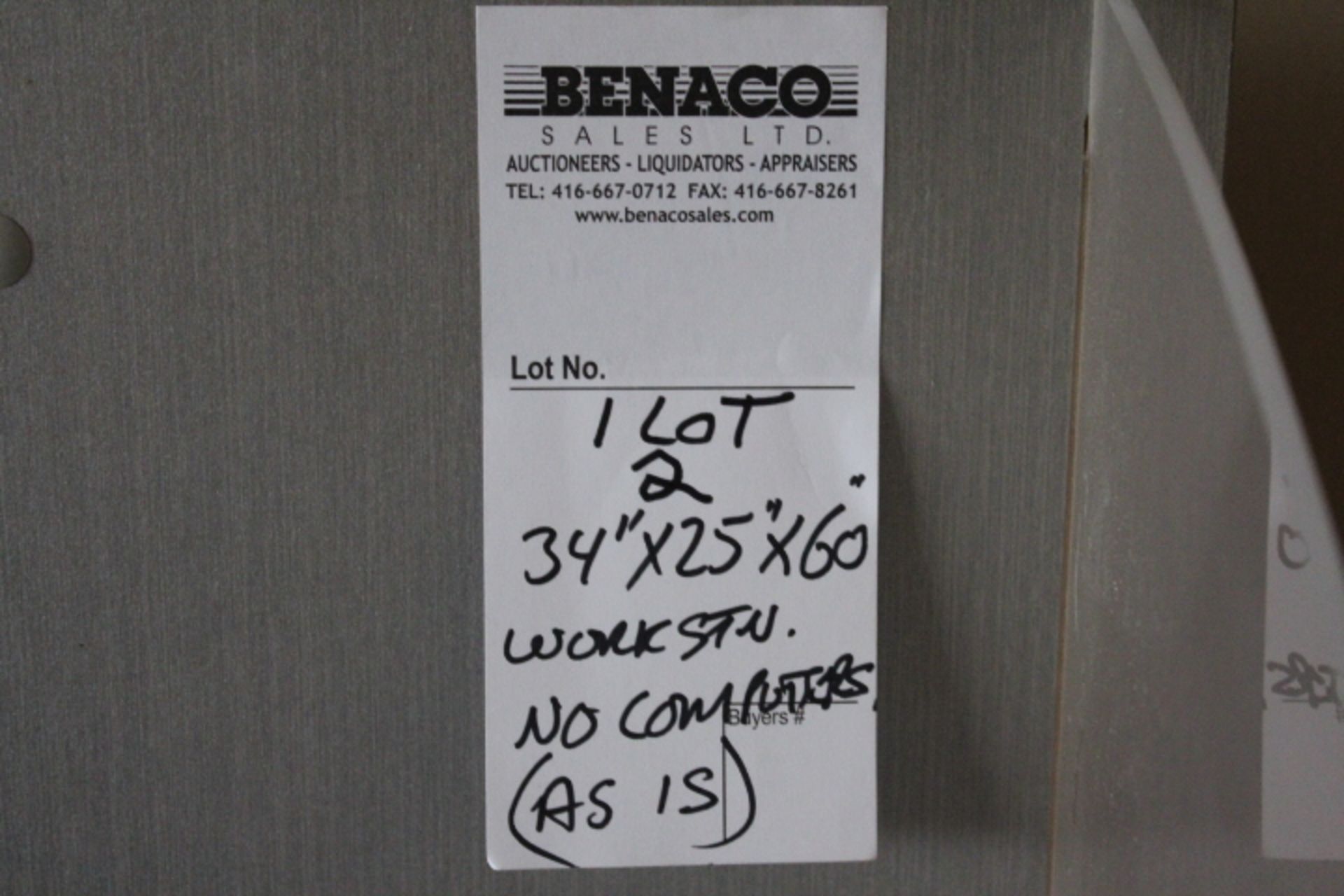 1 LOT, 2X WORK-CENTRES 34" X 25" X 60"h (NO COMPUTERS) (AS IS) - Image 5 of 5