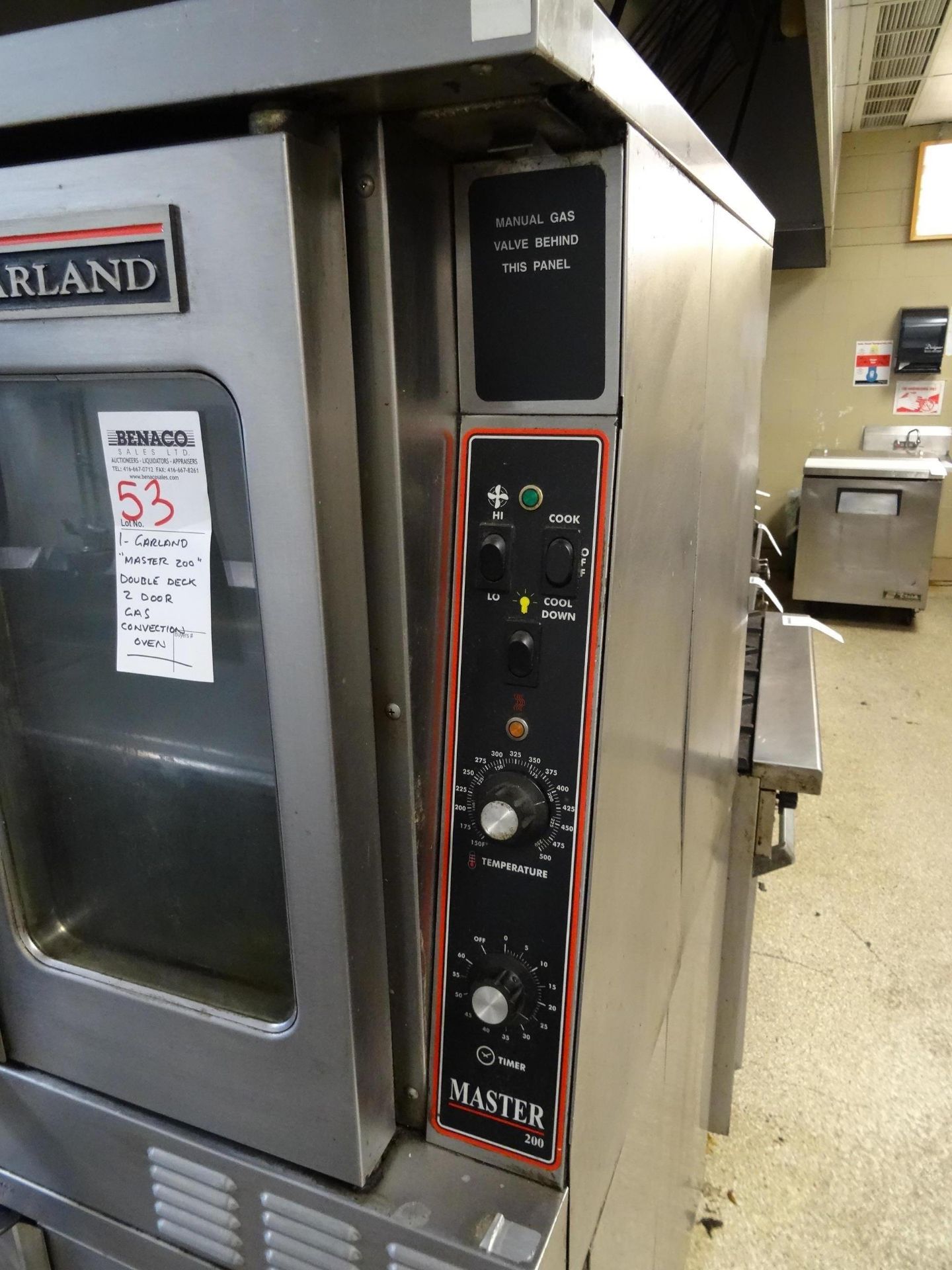 1X, GARLAND "MASTER 200" DBL DECK, 2 DOOR GAS CONVECTION OVEN - Image 4 of 5