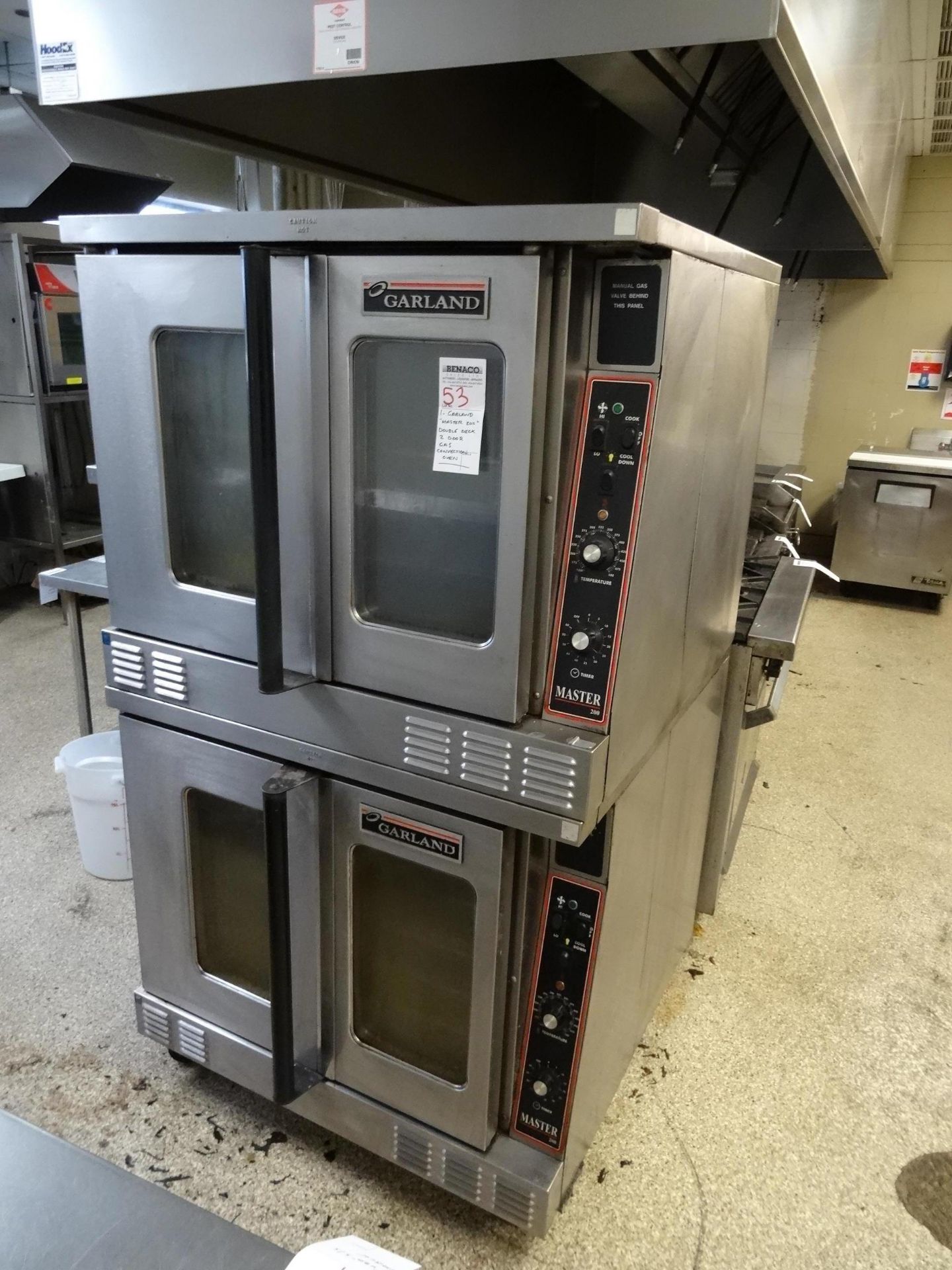 1X, GARLAND "MASTER 200" DBL DECK, 2 DOOR GAS CONVECTION OVEN