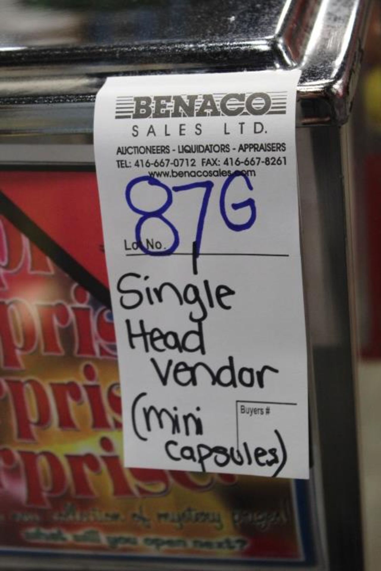 1X, SINGLE HEAD VENDOR (MINI CAPSULES) - Image 6 of 6