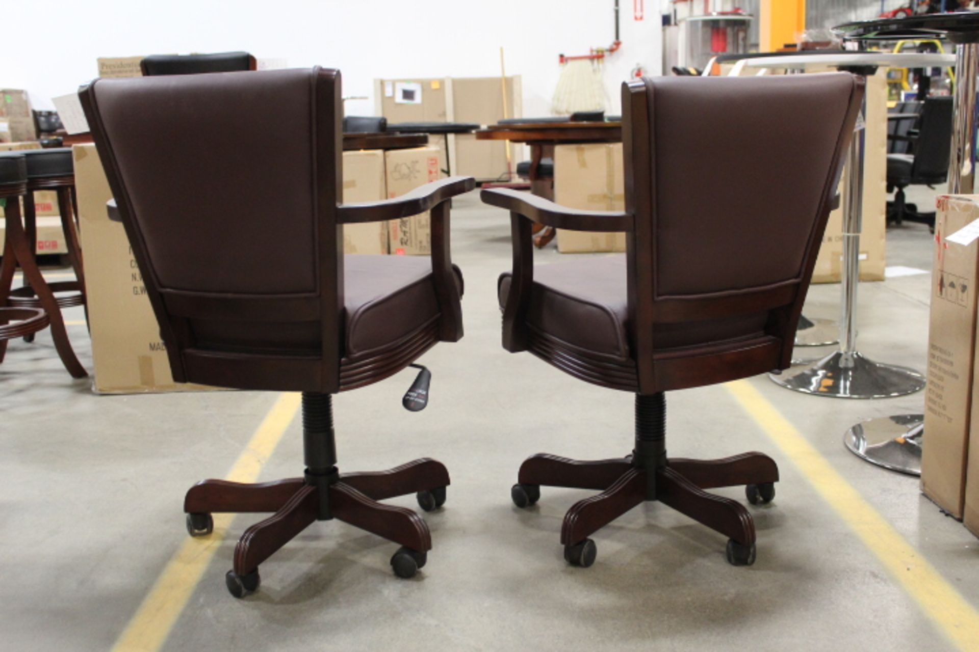 2X, IMPERIAL SWIVEL BURGUNDY GAME CHAIRS - Image 4 of 5