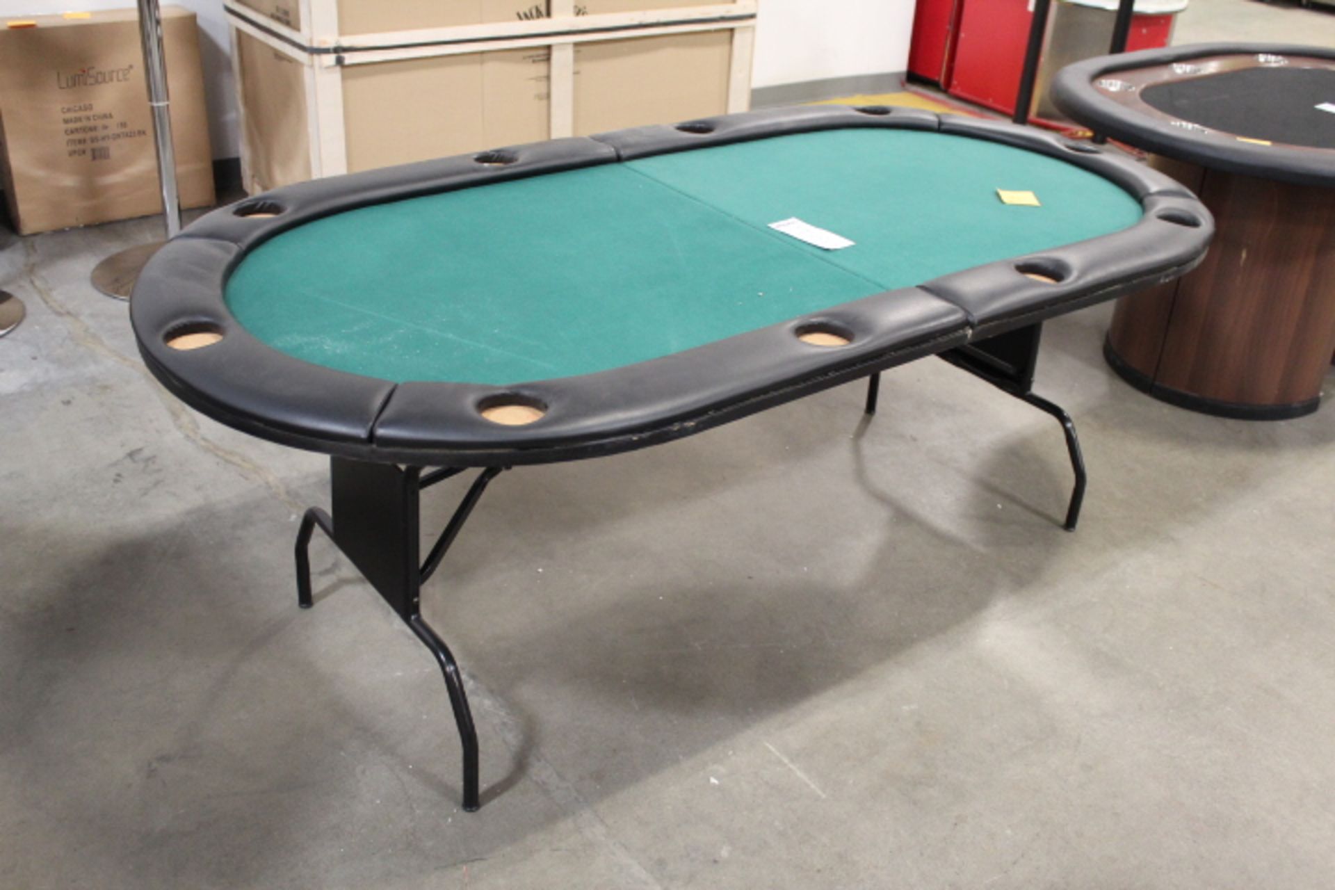 1X, 7' OVAL FOLDING GAME TABLE