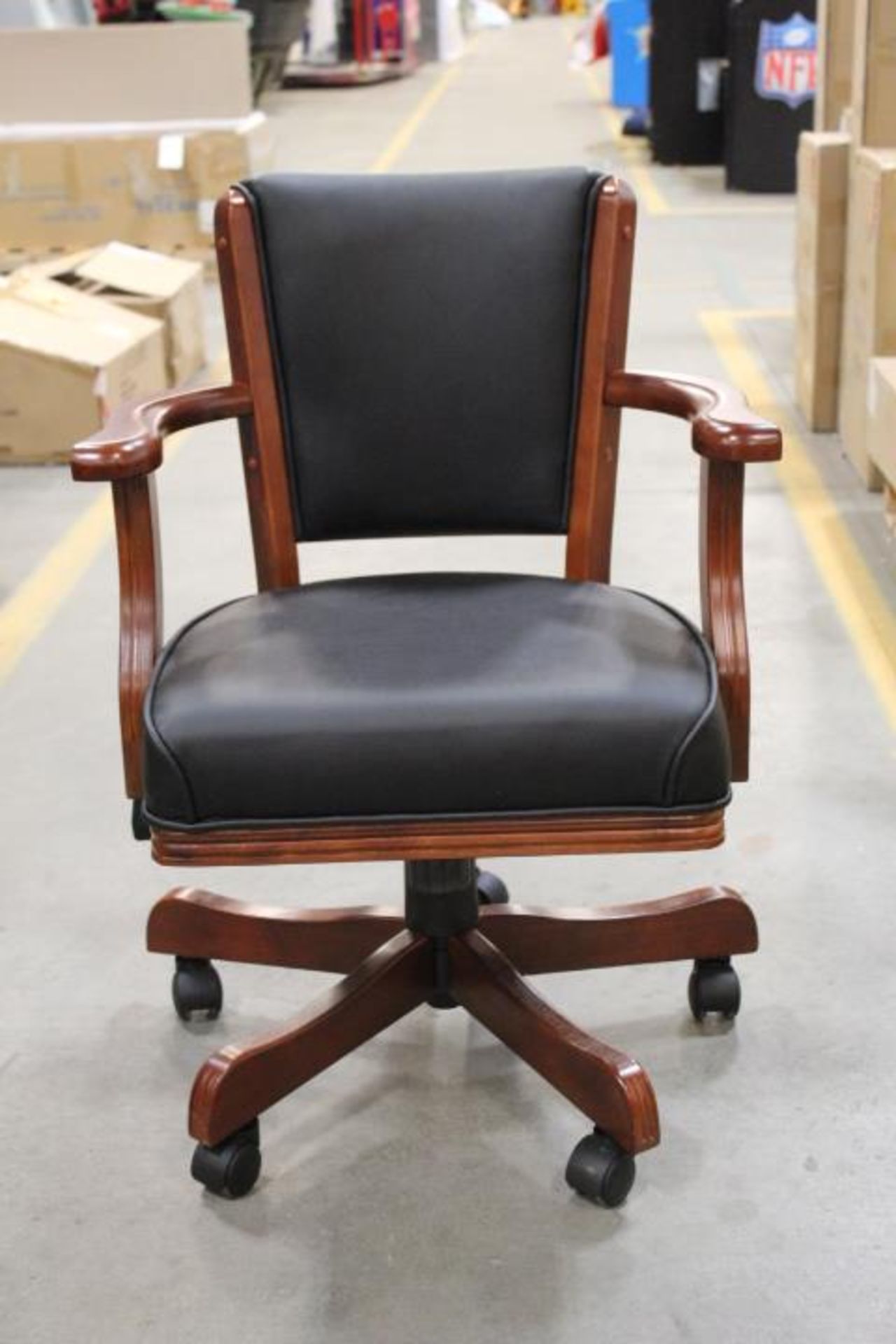 1X, PRESIDENTIAL BILLIARDS, UPHOLSTERED CHESTNUT SWIVEL GAME CHAIRS - Image 5 of 9