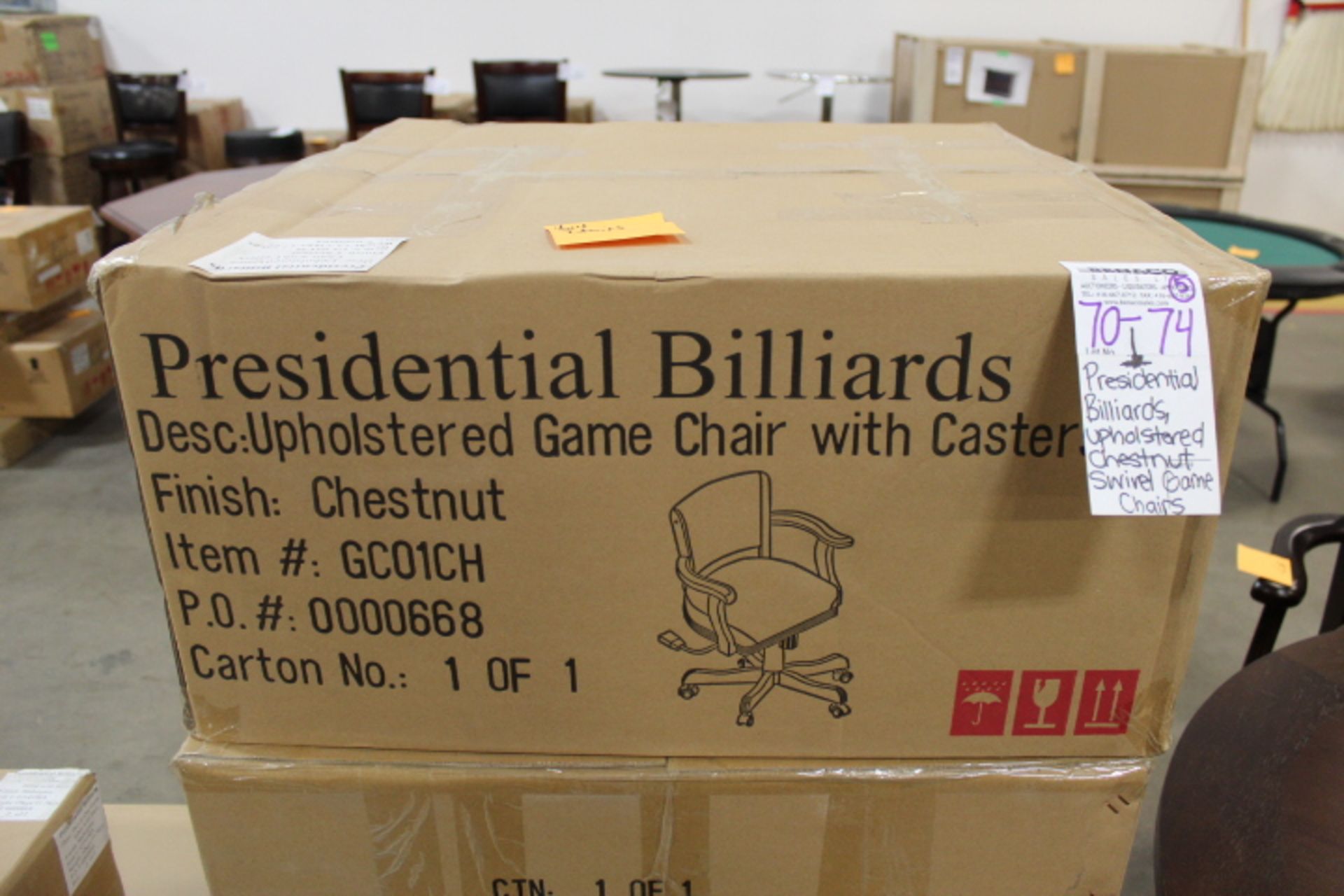 1X, PRESIDENTIAL BILLIARDS, UPHOLSTERED CHESTNUT SWIVEL GAME CHAIRS - Image 7 of 9