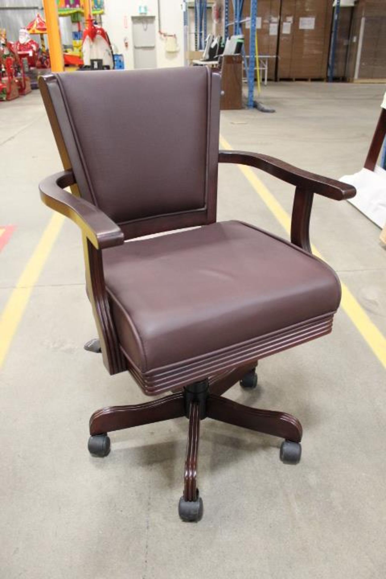 2X, IMPERIAL SWIVEL BURGUNDY GAME CHAIRS - Image 5 of 5