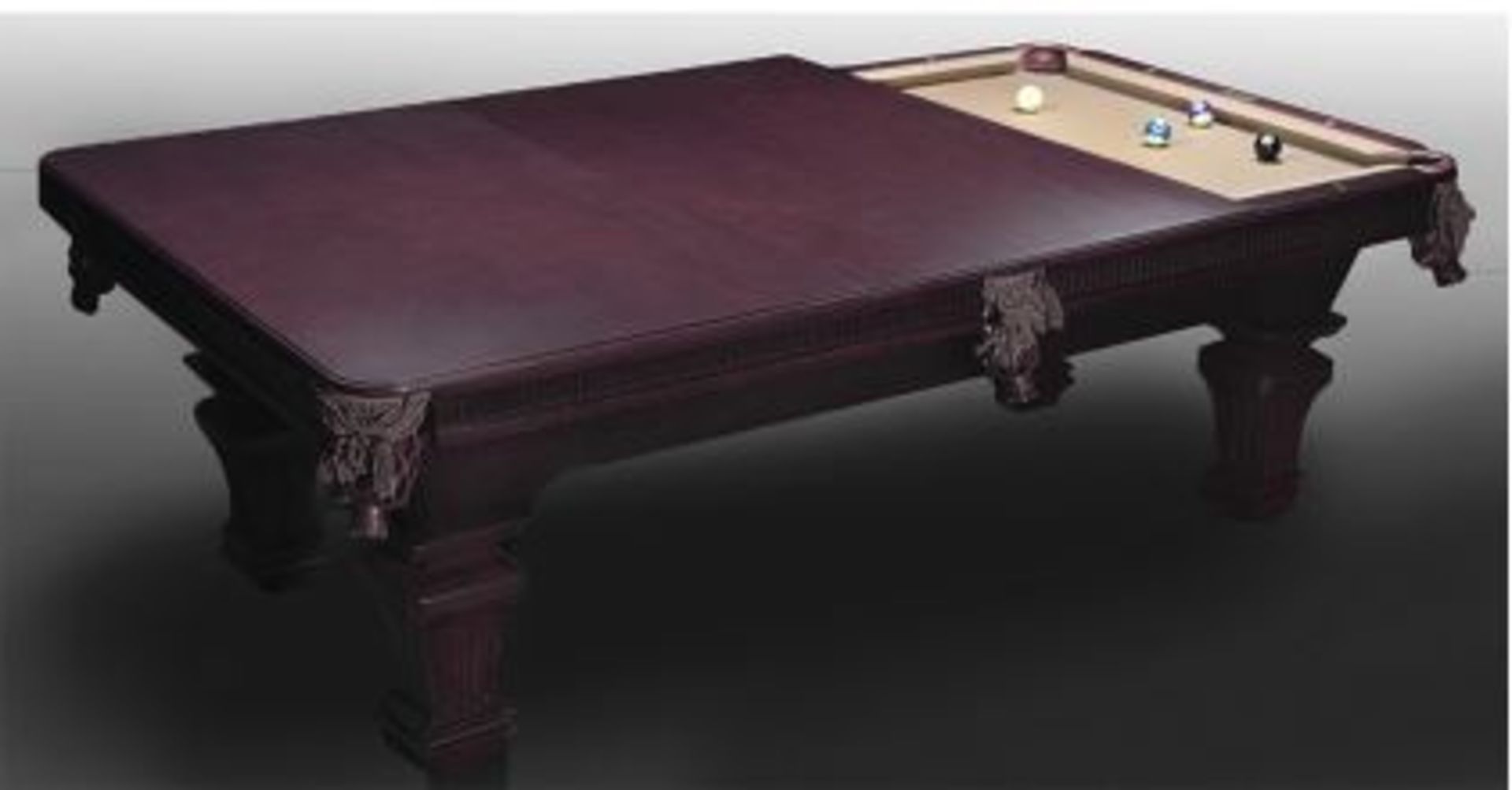 1X, 3PC IMPERIAL WALNUT POOL TABLE DINING TOP ONLY! FITS 4' x 8' POOL TABLE (NO POOL TABLE INC.)