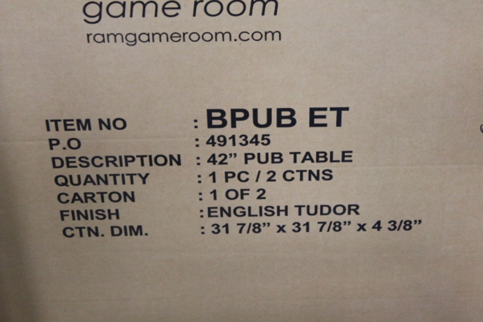 1X, RAM 42" PUB TABLE IN ENGLISH TUDOR - Image 4 of 6