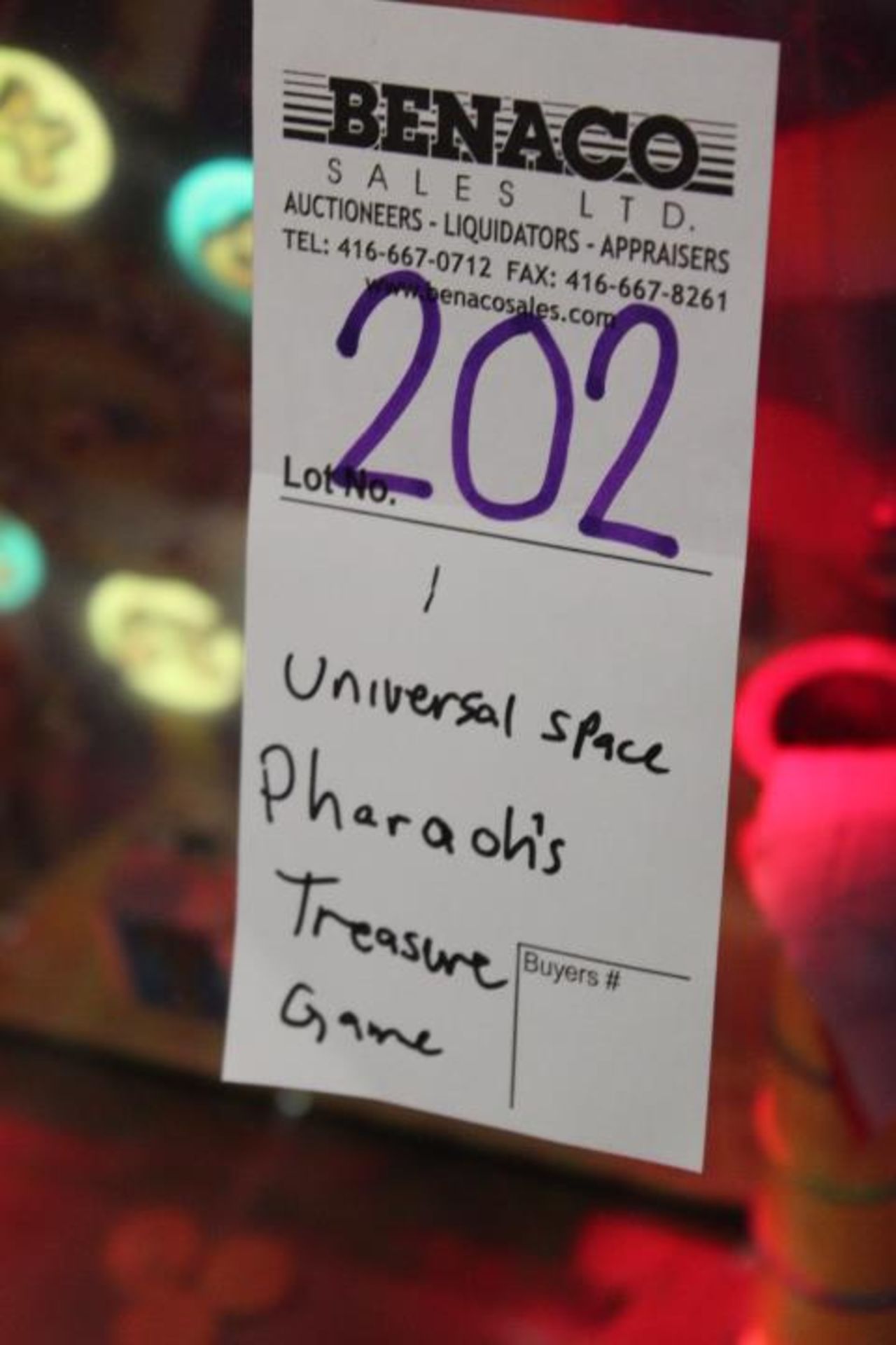 1X, UNIVERSAL SPACE PHARAOH'S TREASURE GAME - Image 7 of 7