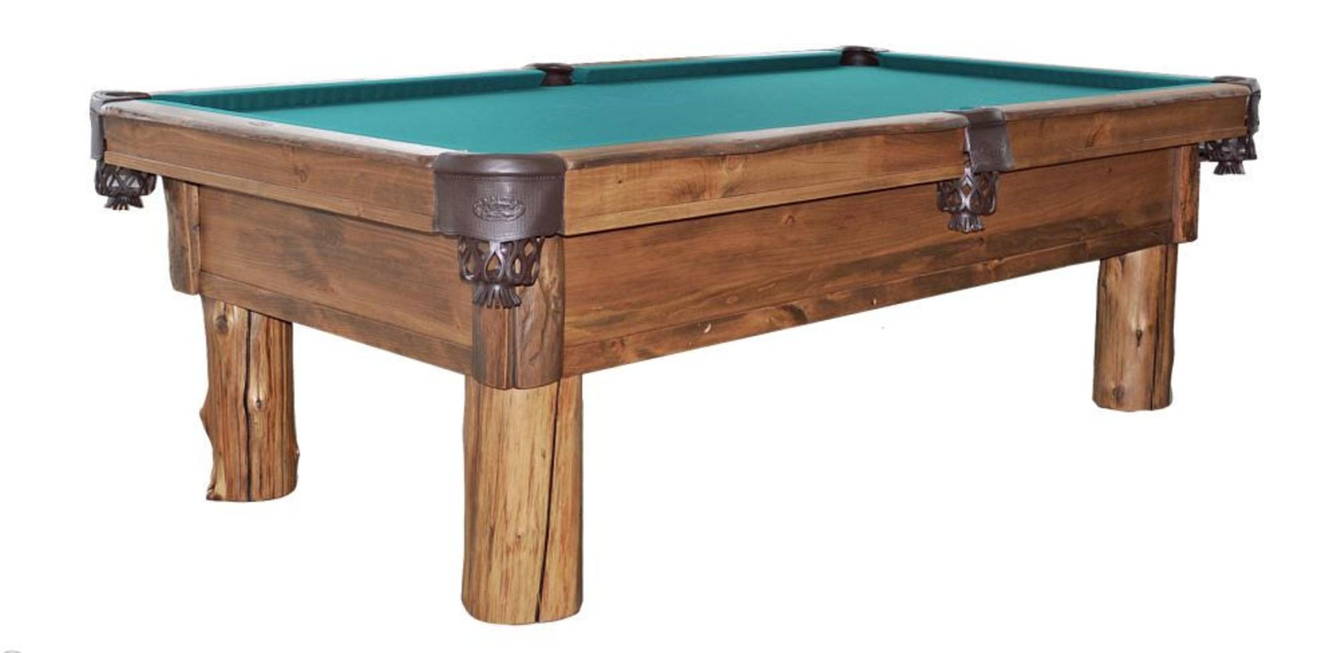 1X, PINEHAVEN 7' POOL TABLE (NO CLOTH, OR CUES), COMES WITH SOME BALLS