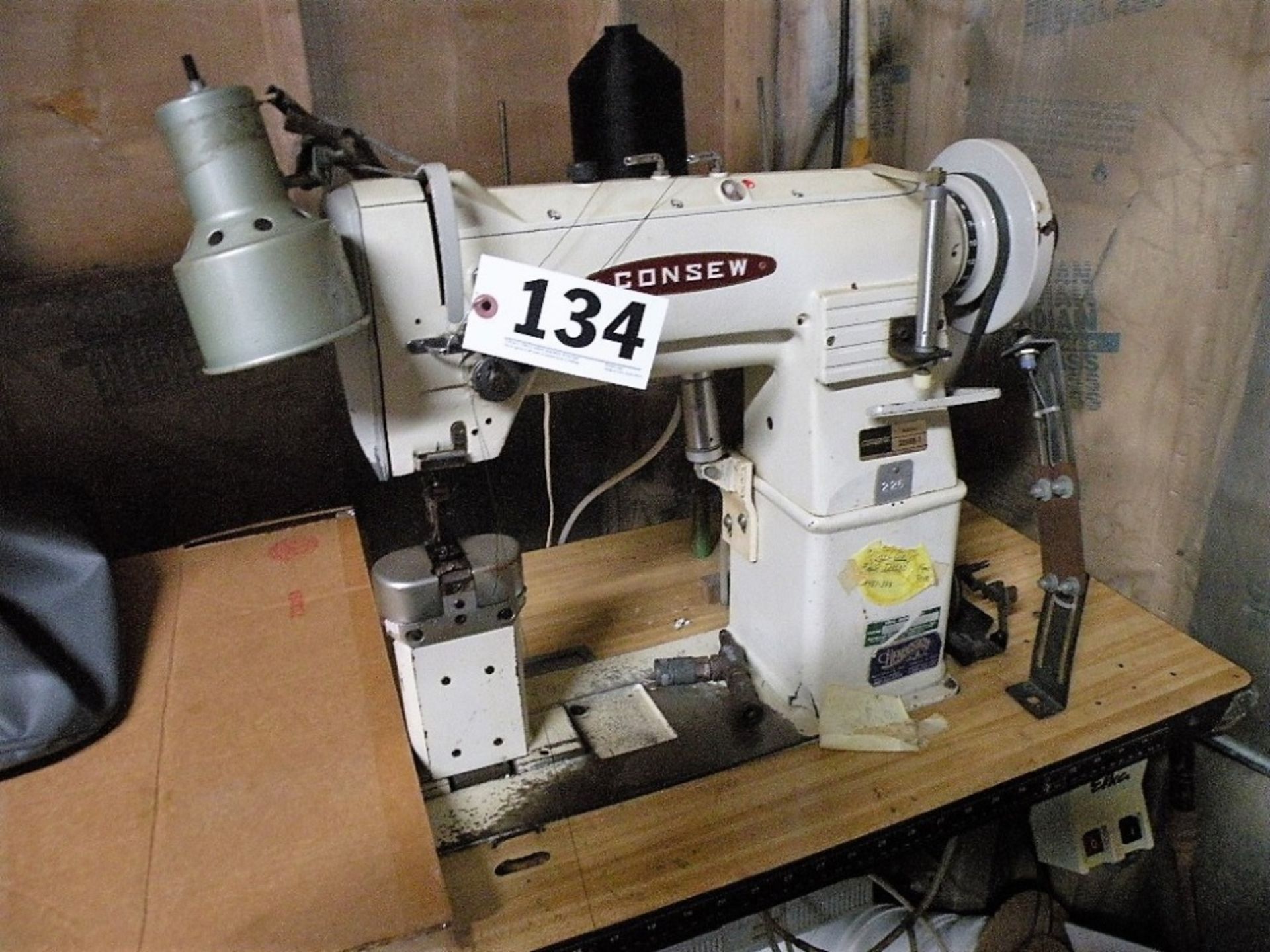 Consew Model 389RB-1 Commercial Sewing Machine on Stand