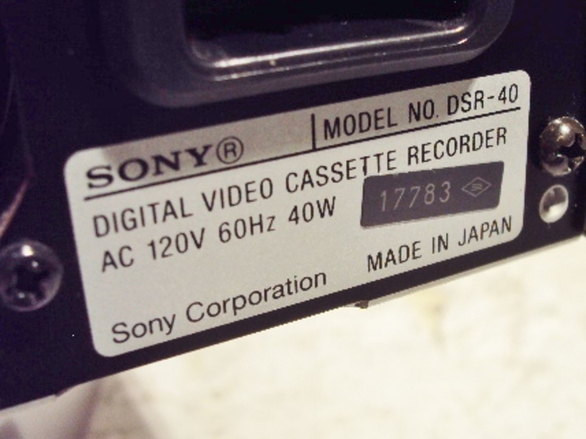 2-SONY DIGITAL VIDEOCASSETTE RECORDERS - Image 4 of 5