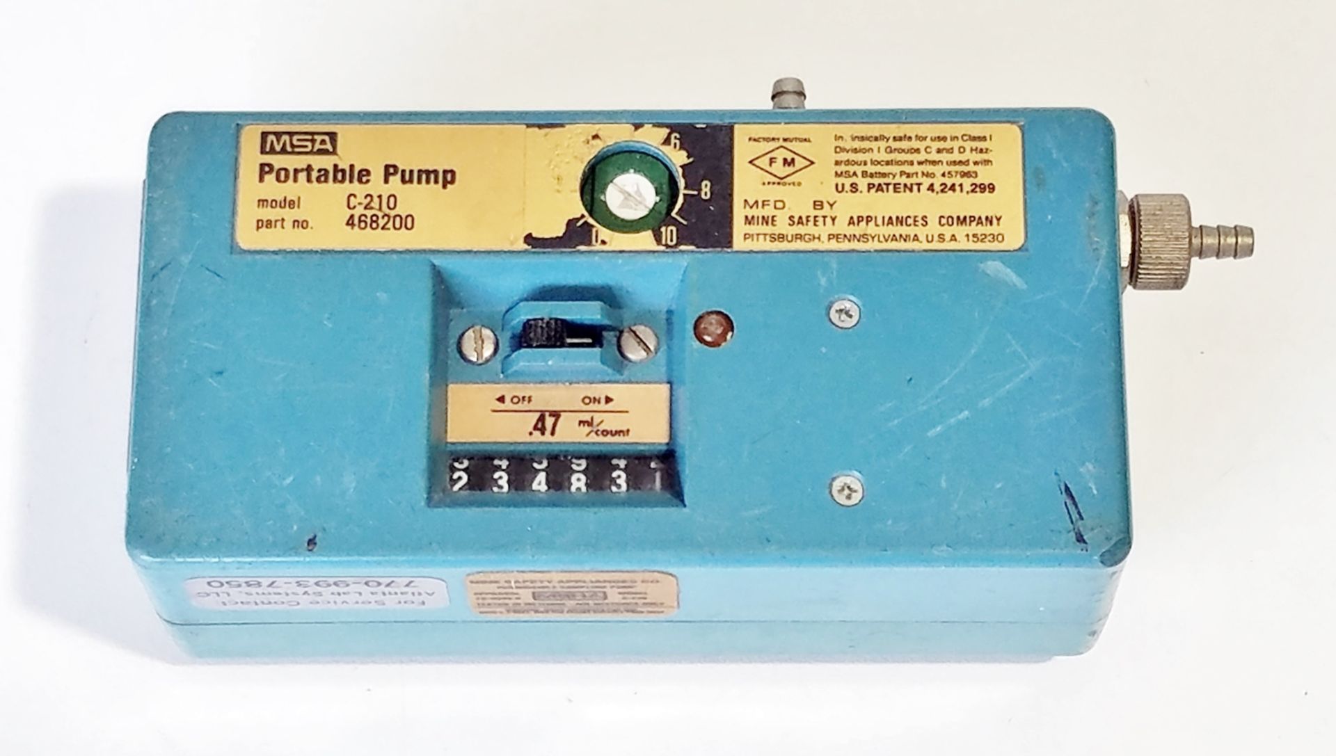 MSA PORTABLE PUMP