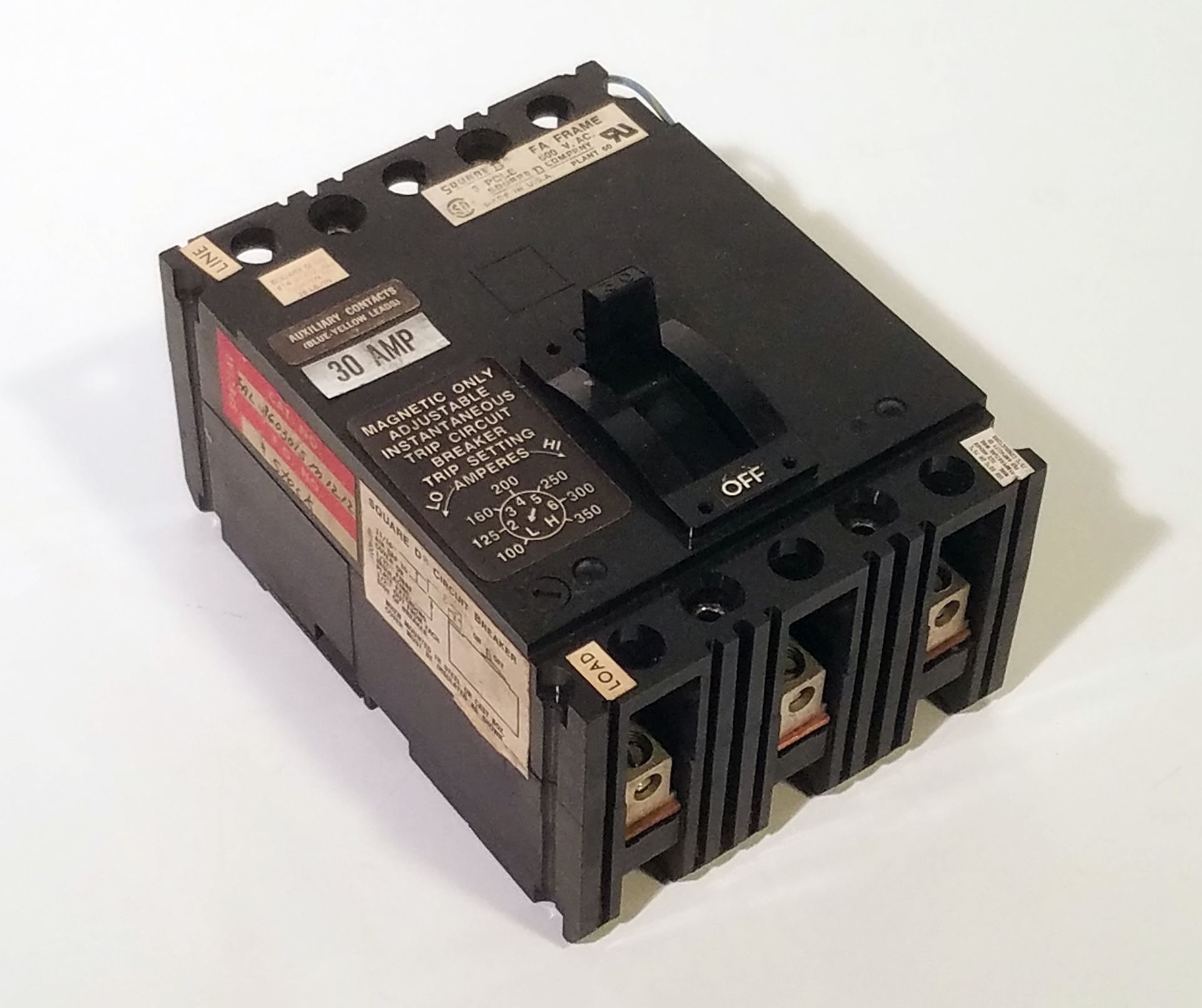 SquareD FAL3603015M1212 Adjustable Circuit Breaker
