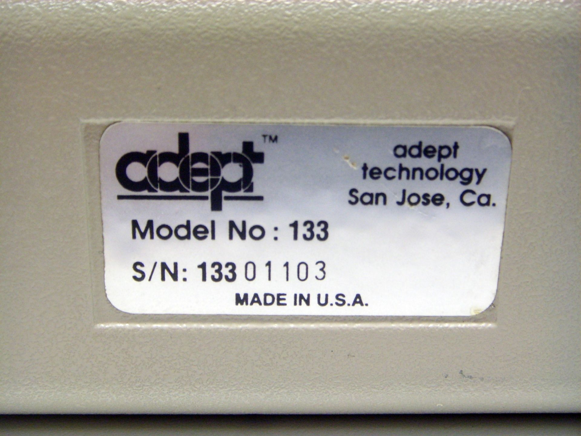 Adept Model 133 Teach Pendant, S/N 01103 - Image 3 of 3