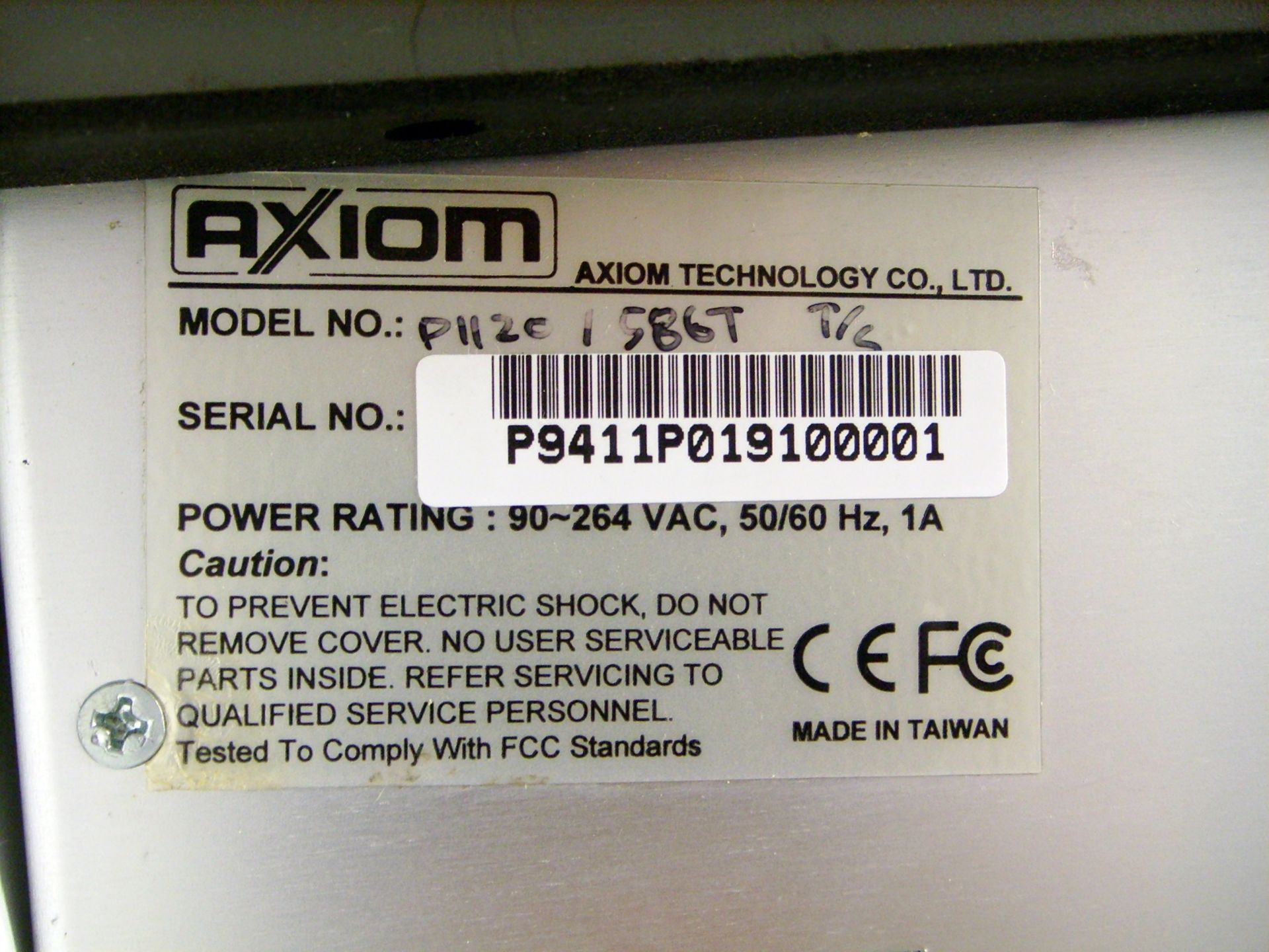 Axiom P11201586T Operator Interface Panel 15" LCD - Image 5 of 5