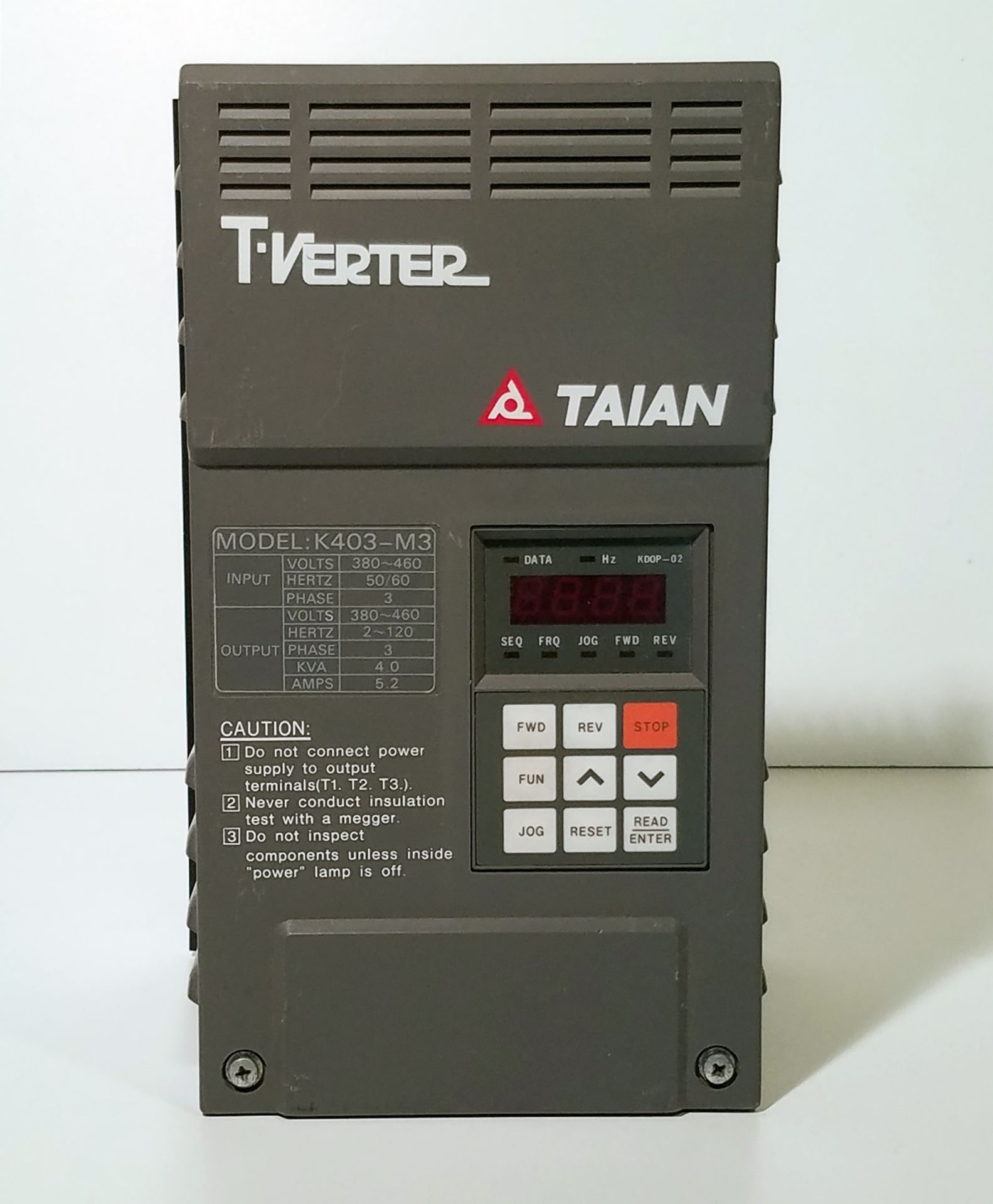 Taian K403-M3 T-Verter AC Drive, 4KVA/5.2 Amps - Image 2 of 4