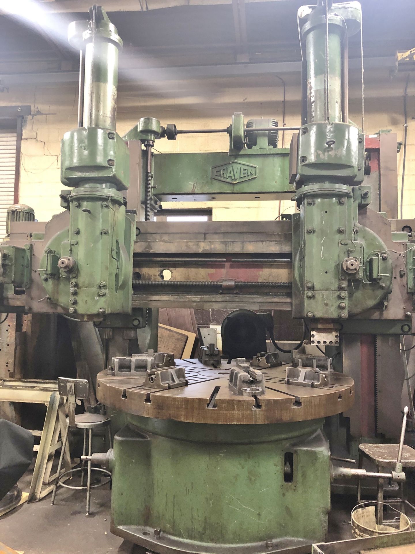 CRAVEN 72" DOUBLE HEAD VERTICAL BORING MILL - Image 6 of 12