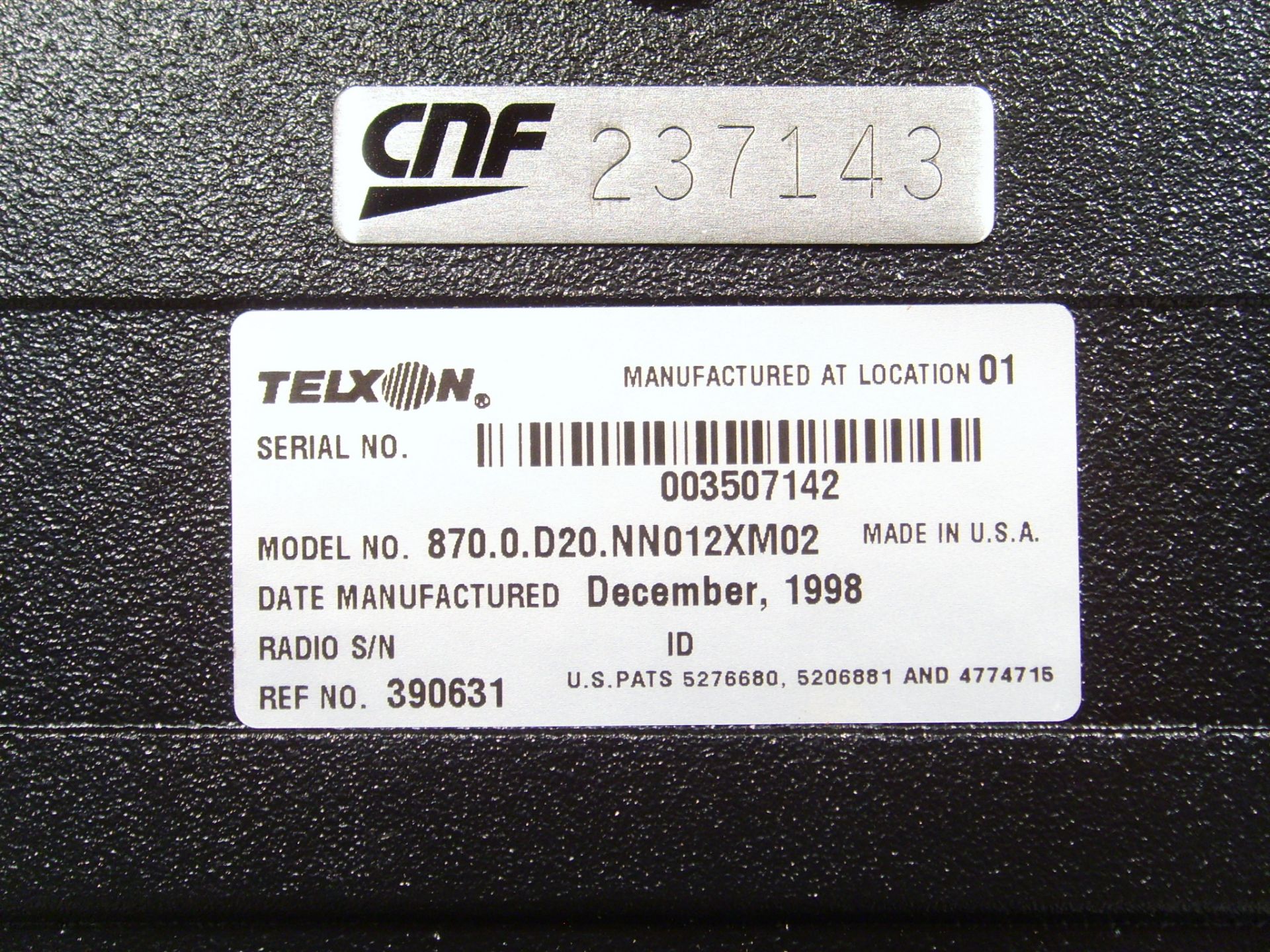 Telxon PTC-870IM Industrial Vehicle Mount Data Col - Image 7 of 7