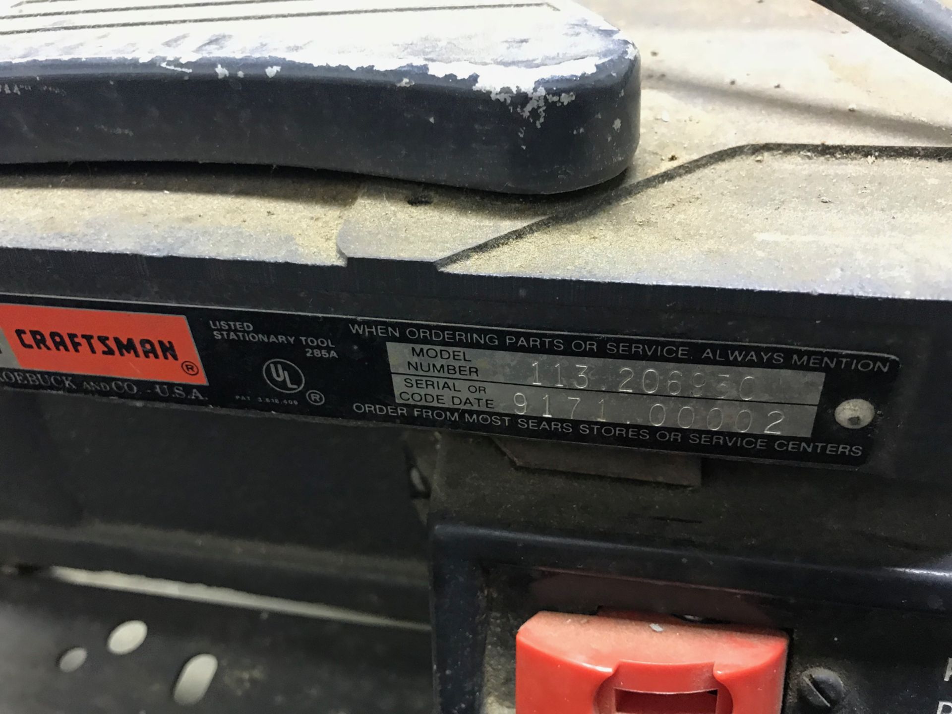 CRAFTSMAN 6 INCH PLANER JOINTER - Image 2 of 3