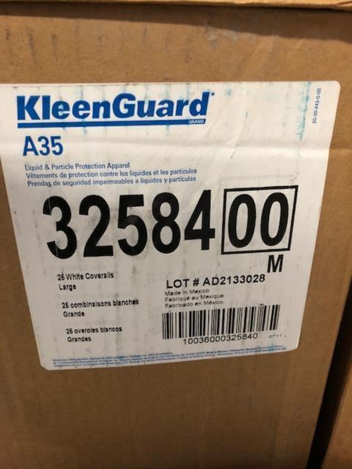 KleenGuard A35 Coverall paint suits. 25 suits per box.
