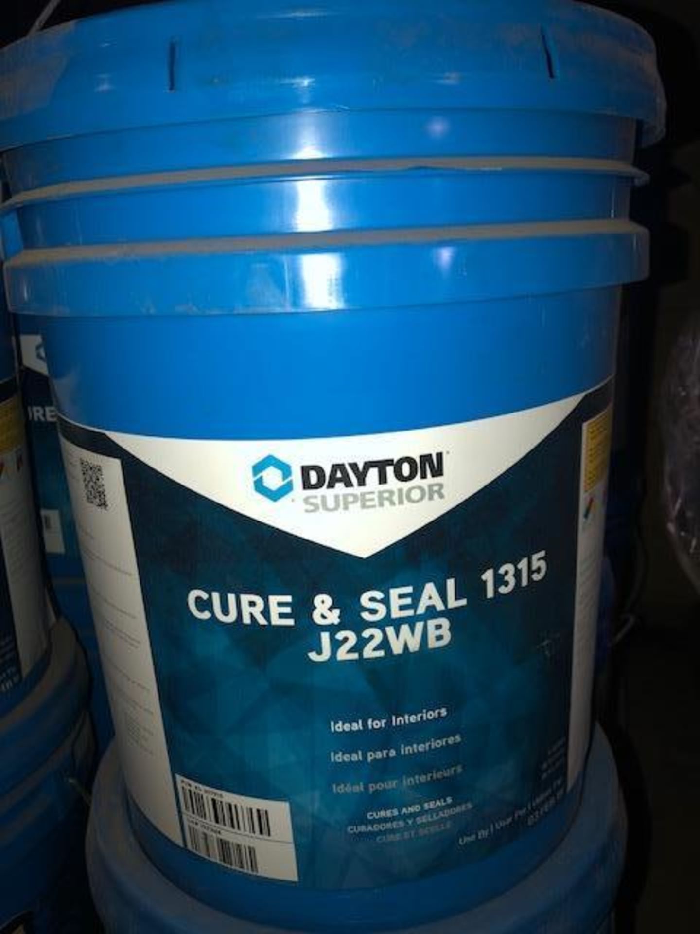 (12) 5 gal buckets of Dayton Superior “Cure & Seal 1315 J22WB” (ideal for interiors)